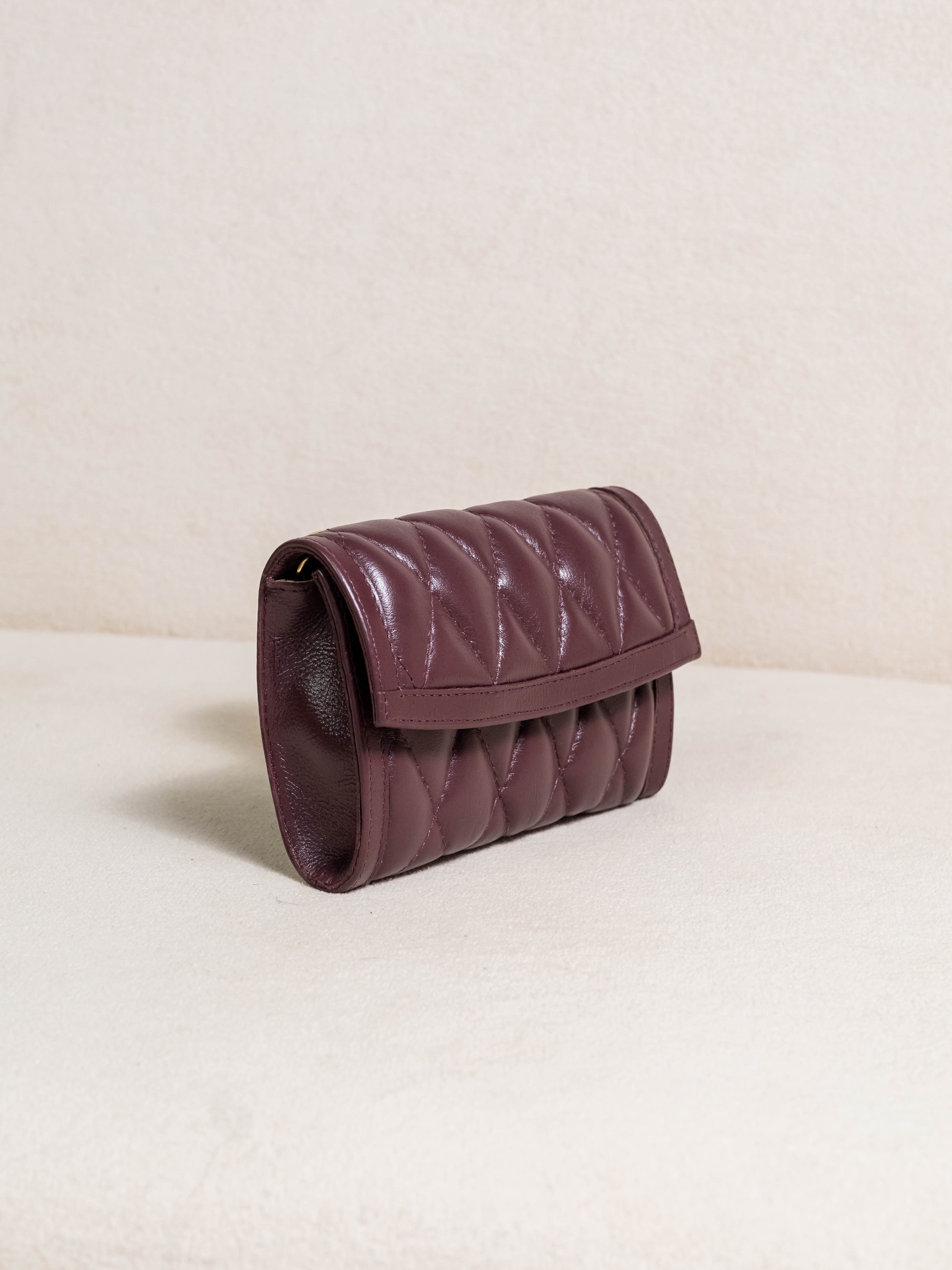 Bolsa Couro Legítimo Transversal e Clutch Shine