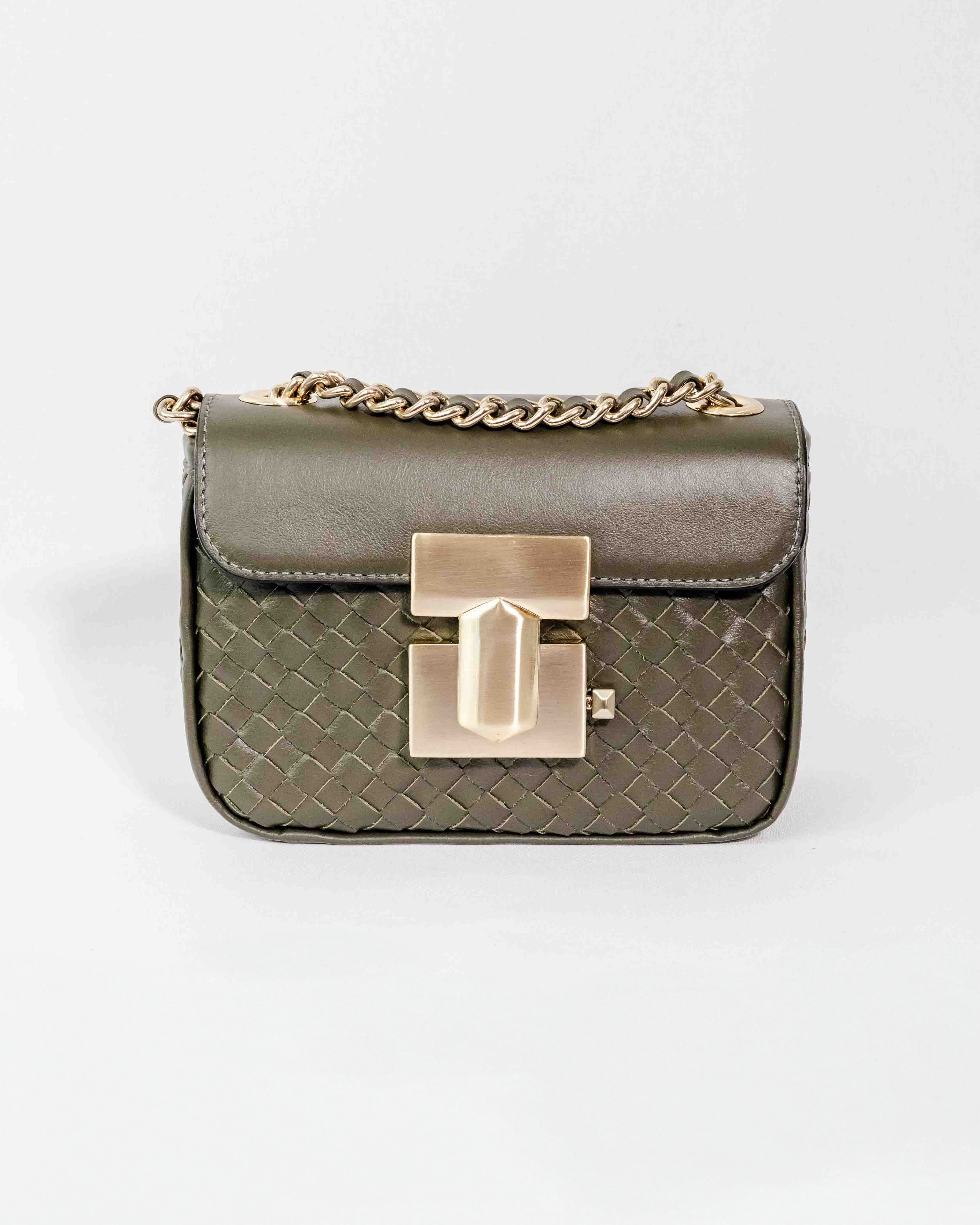 BOLSA PARIS TRESSÊ VERDE OLIVA