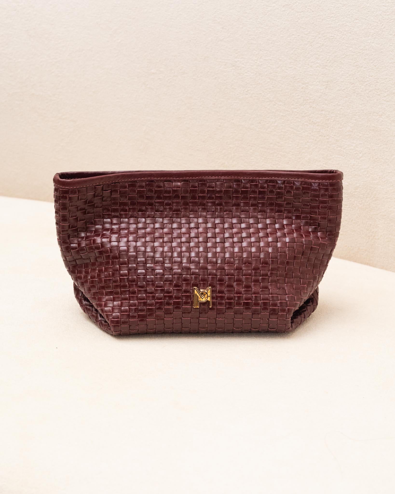 BOLSA MAXI CLUTCH DIANA EM COURO LEGÍTIMO TRESSÊ MARSALA