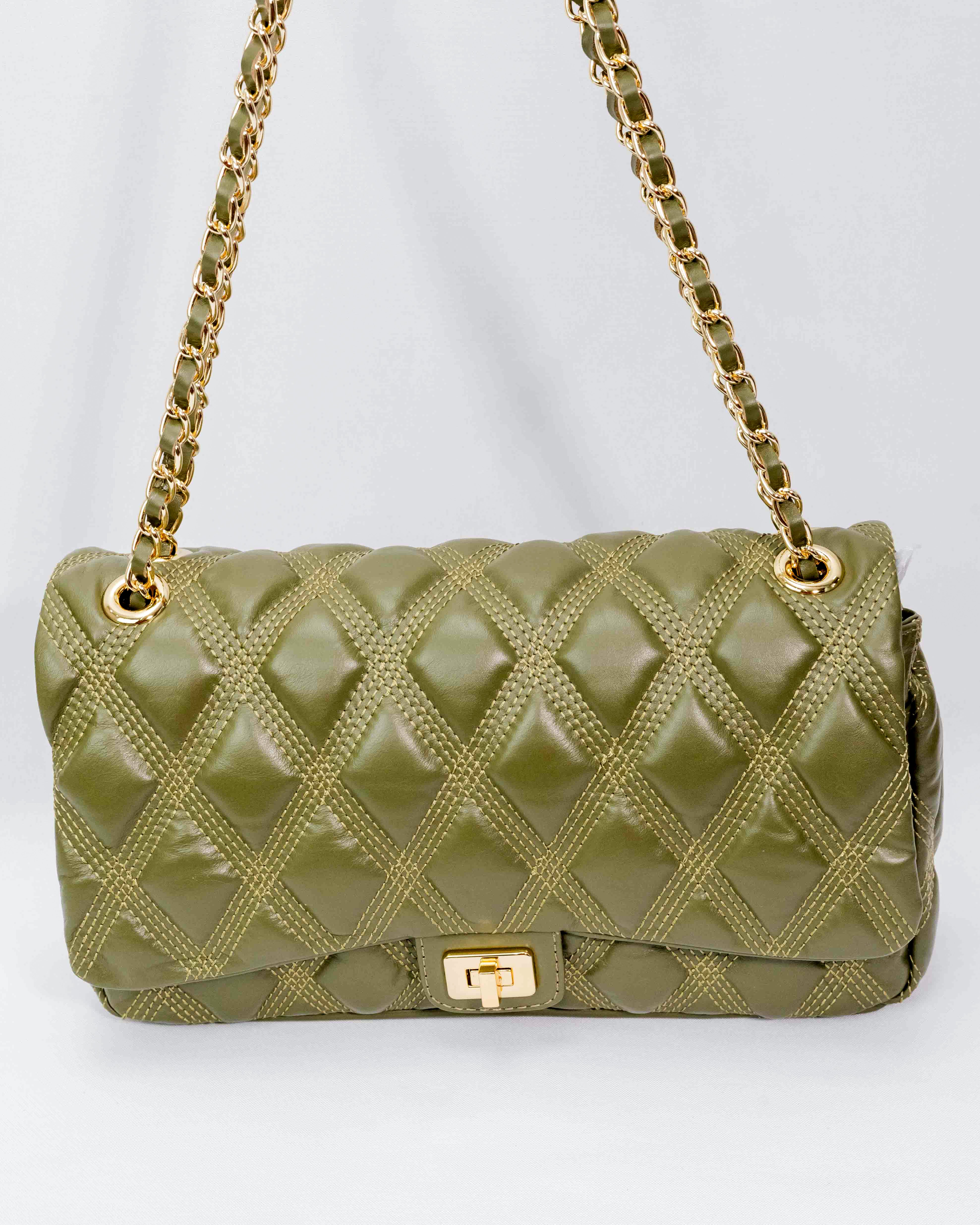 BOLSA BEATRICE MATELASSÊ VERDE OLIVA