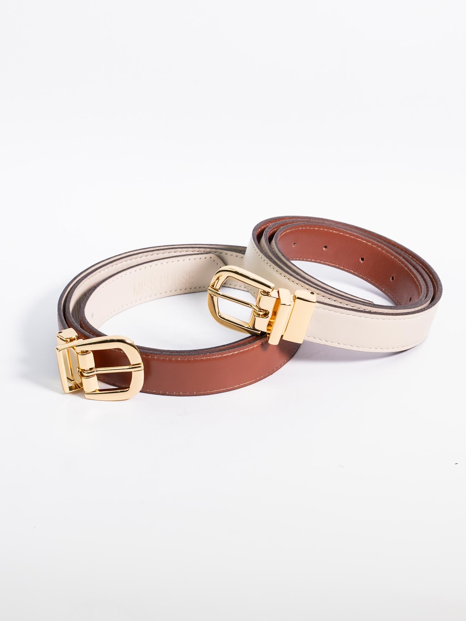 CINTO DUPLO DE COURO LEGÍTIMO LISO