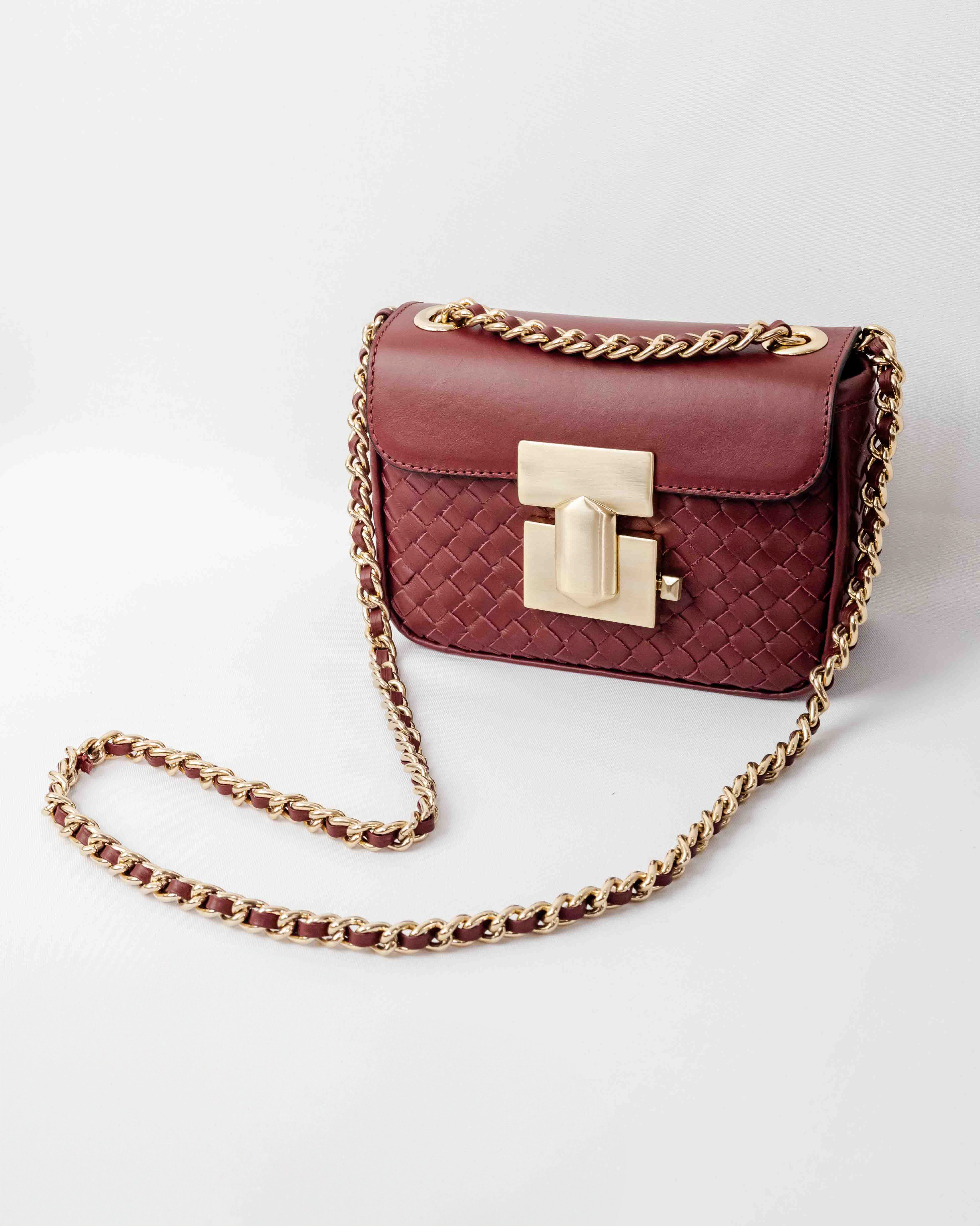 BOLSA PARIS TRESSÊ VINHO
