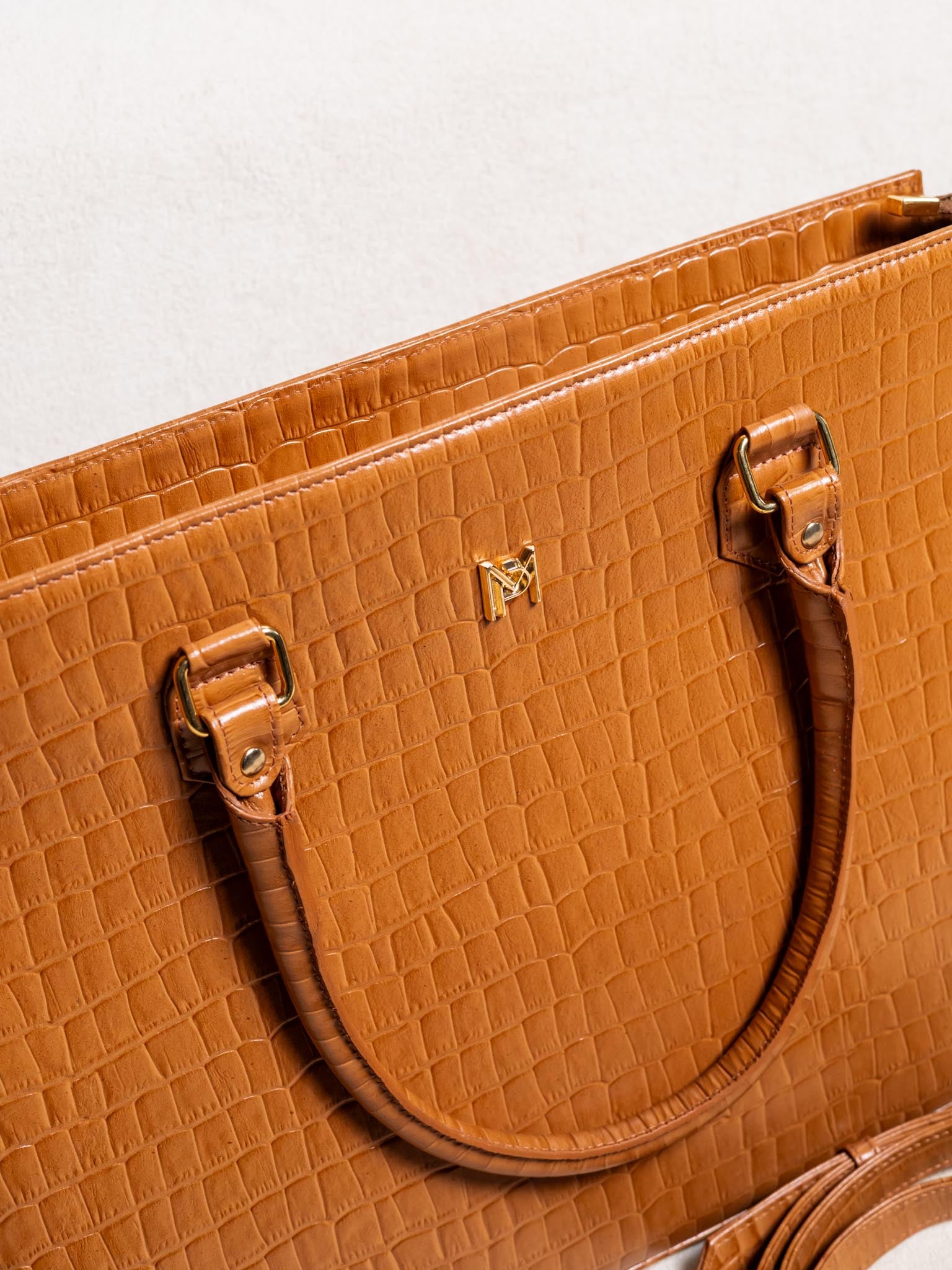 BOLSA PASTA PARA NOTEBOOK DE COURO LEGÍTIMO WORK - CARAMELO