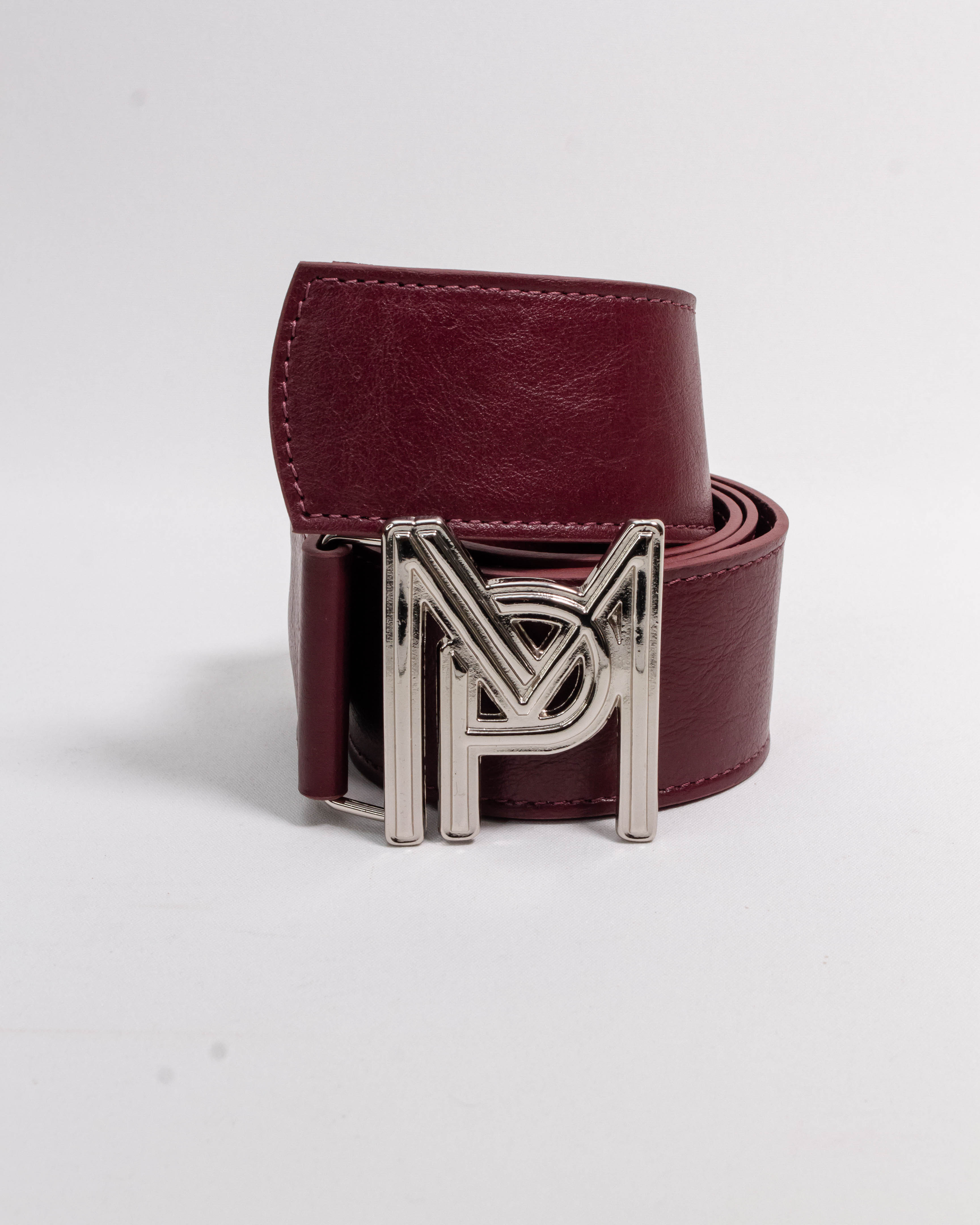 CINTO COURO LEGÍTIMO MARSALA LISO - FERRAGEM NÍQUEL