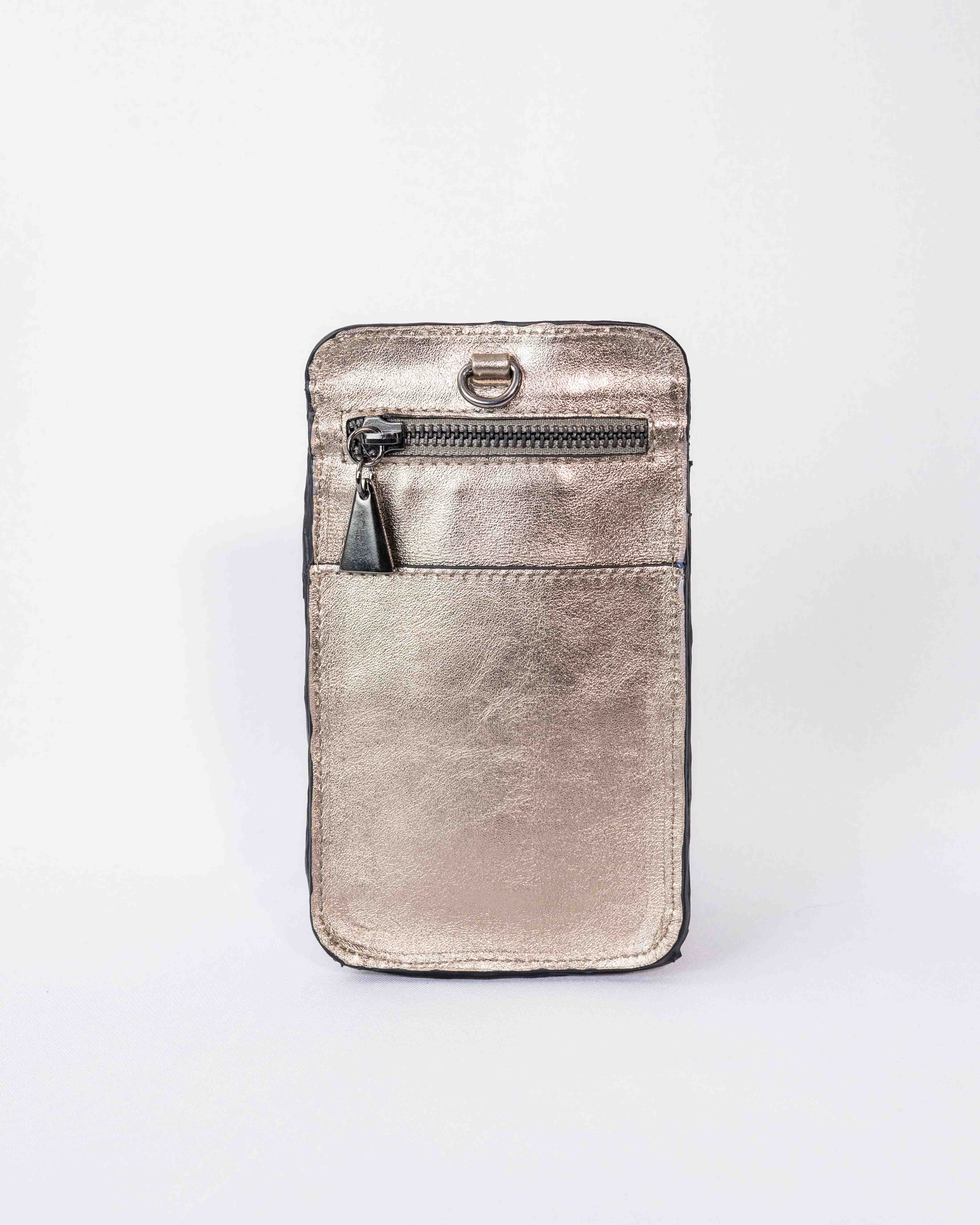 BOLSA PORTA CELULAR DE COURO PIRARUCU SOPHIE MAGNETO