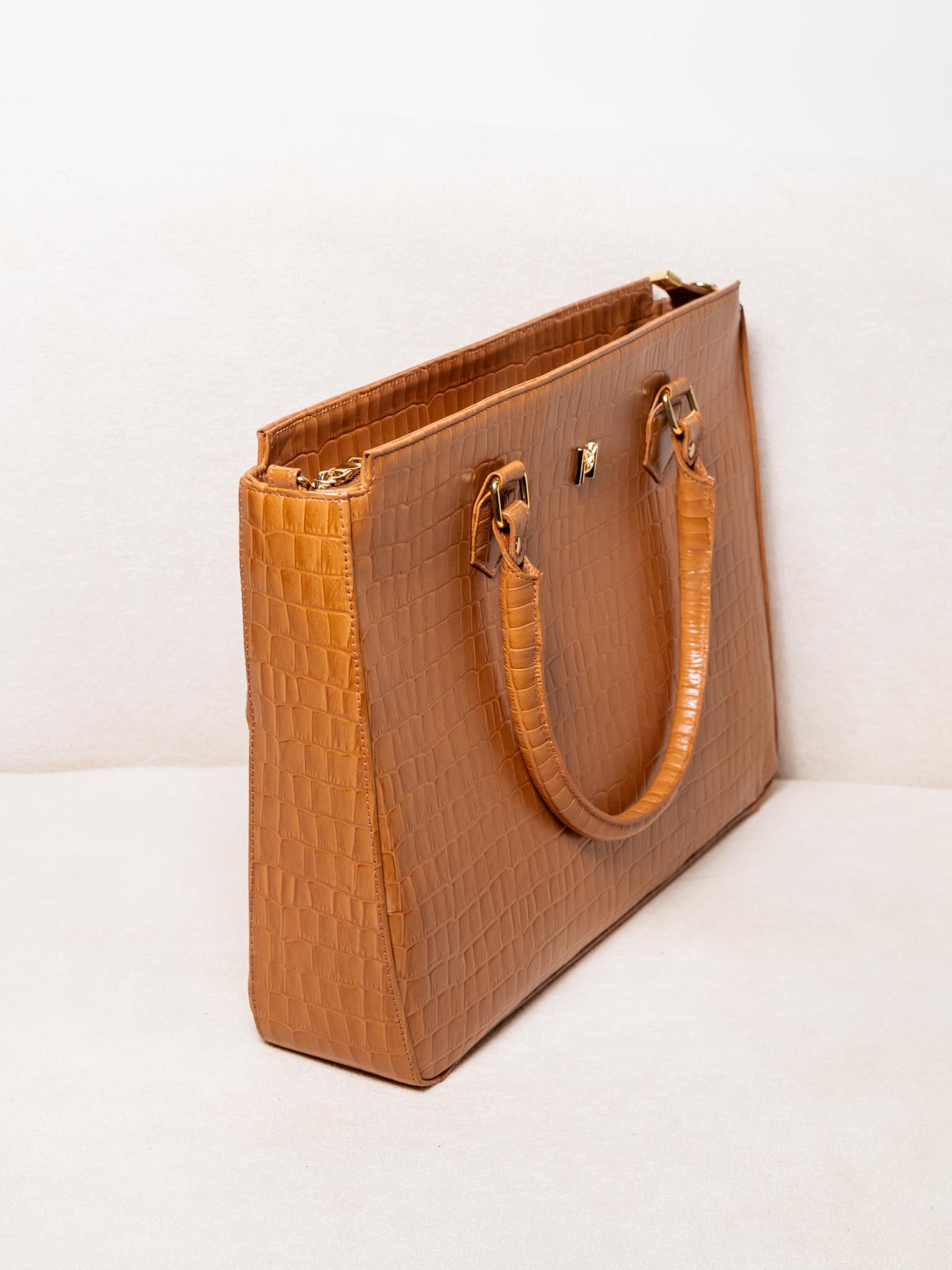 BOLSA PASTA PARA NOTEBOOK DE COURO LEGÍTIMO WORK - CARAMELO