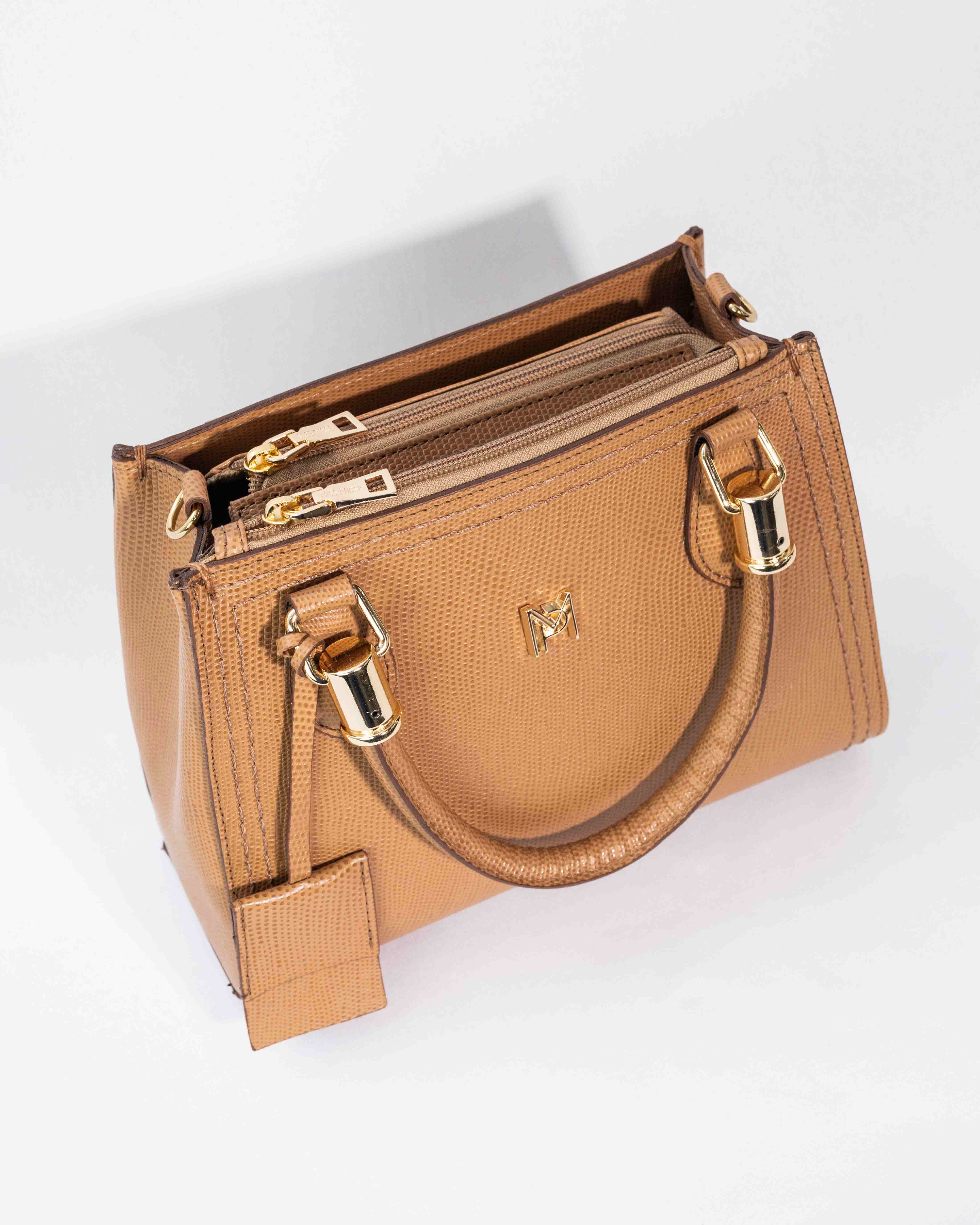 BOLSA VALENTINA CARAMELO (EDIÇÃO FIORE)