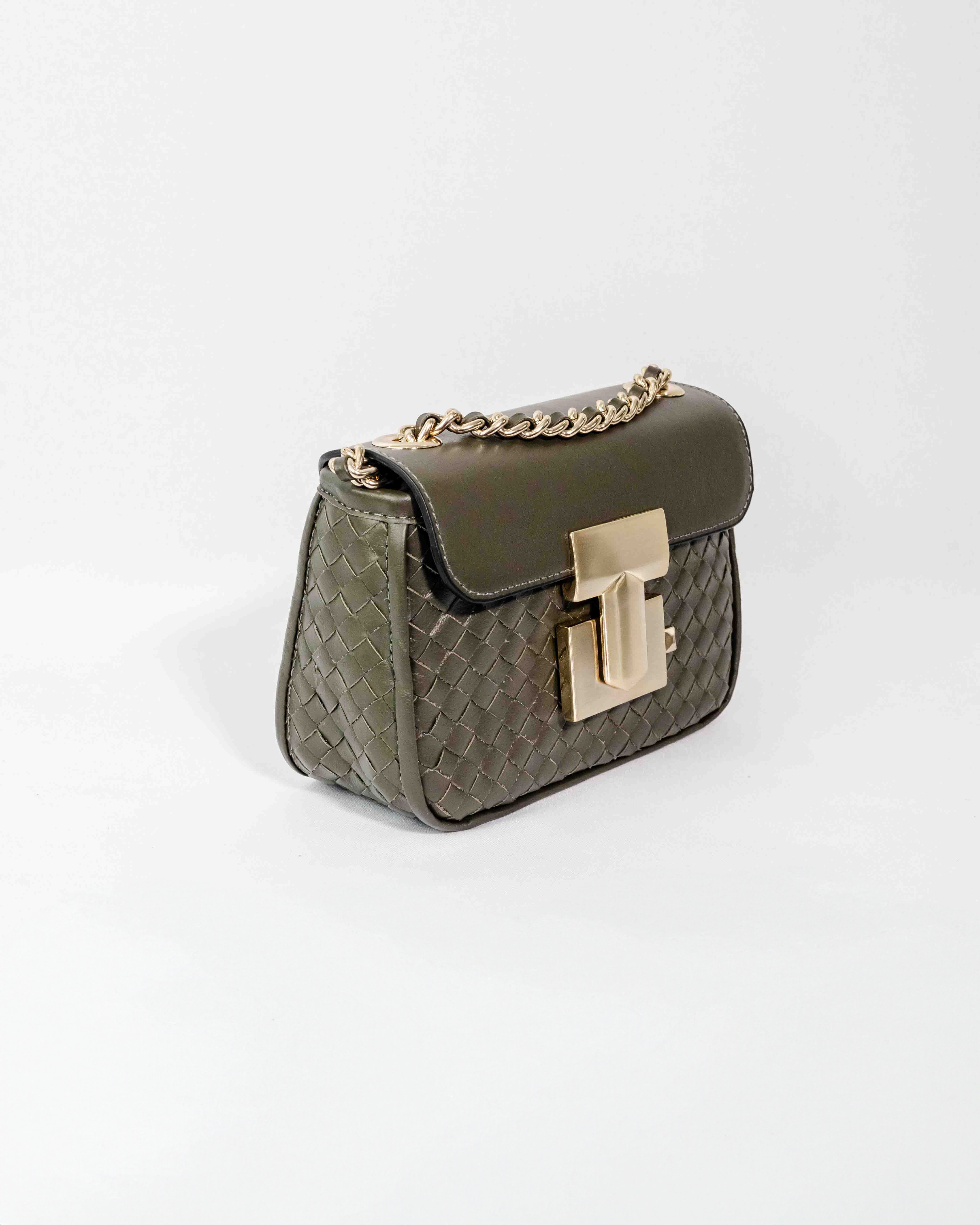 BOLSA PARIS TRESSÊ VERDE OLIVA