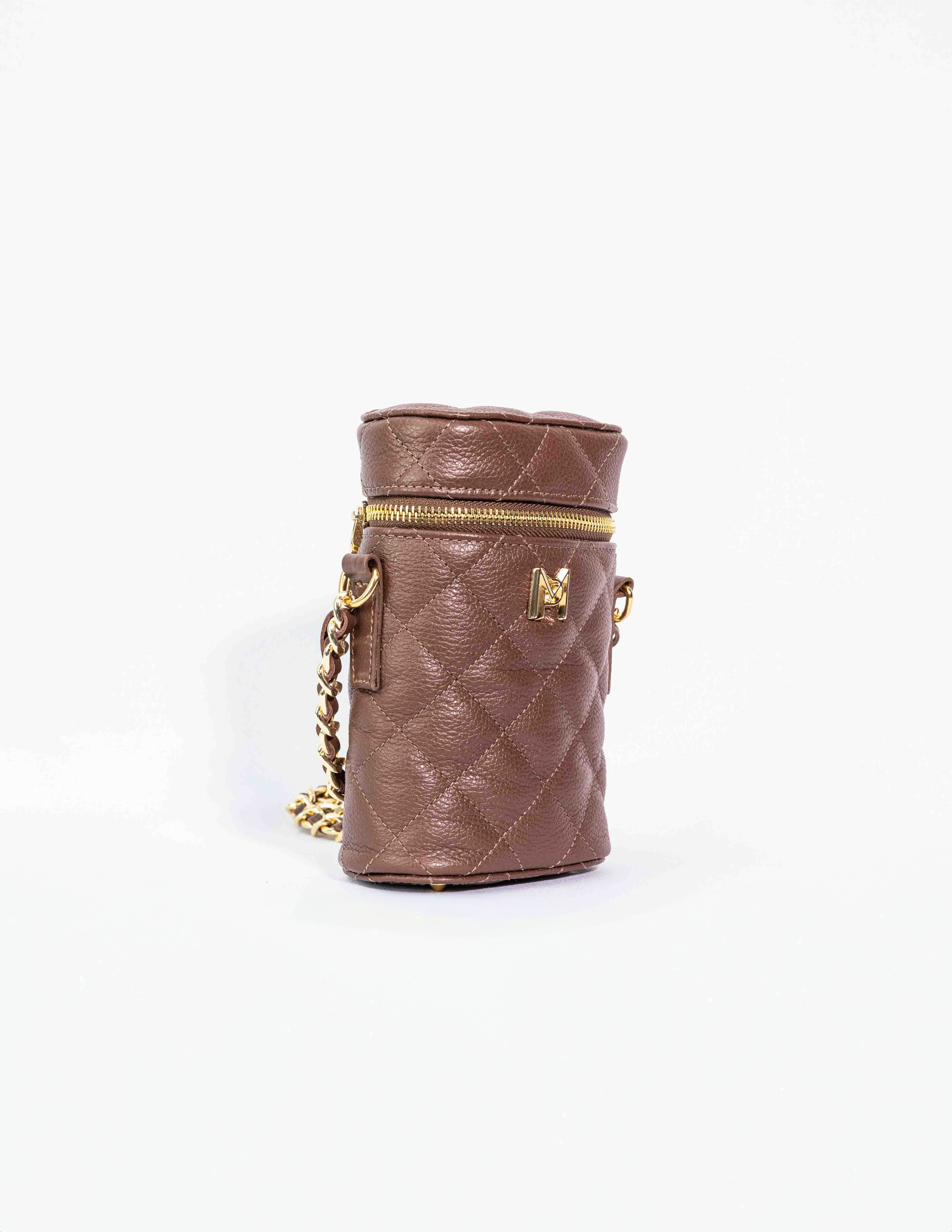 BOLSA HELENA PORTA CELULAR MARROM / COLLAB ANINHA GOMES