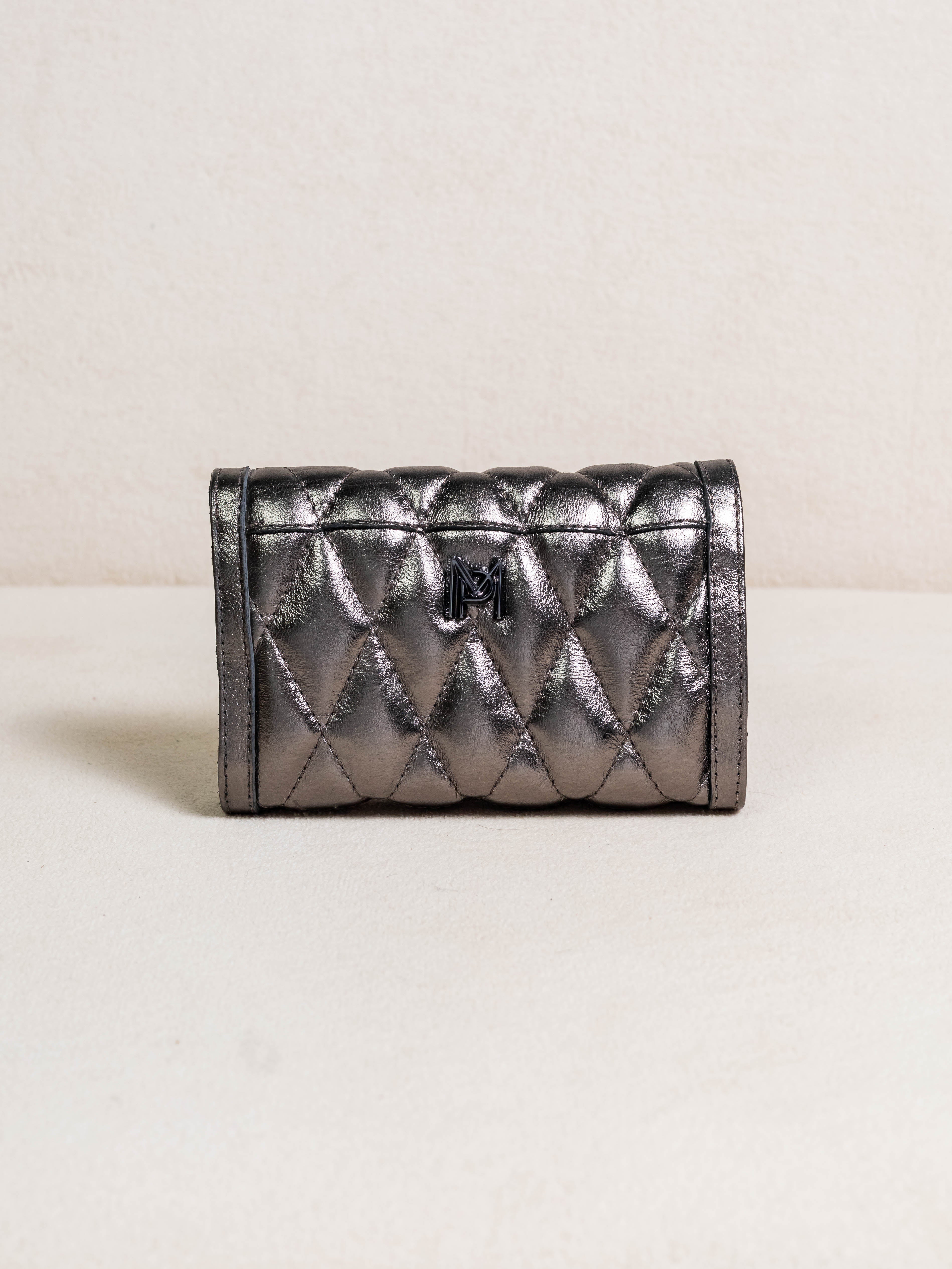 Bolsa Couro Legítimo Transversal e Clutch Shine