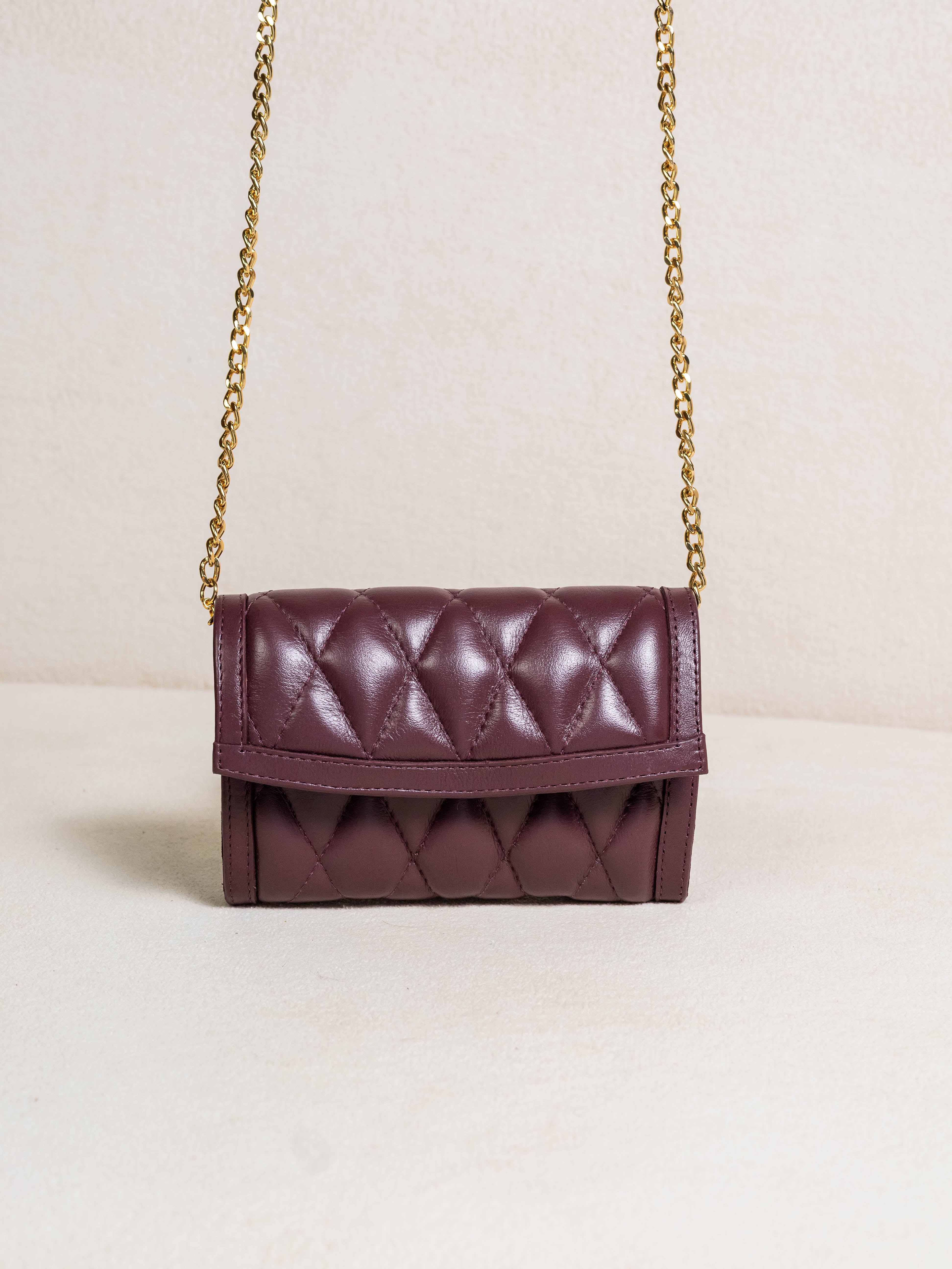 Bolsa Couro Legítimo Transversal e Clutch Shine