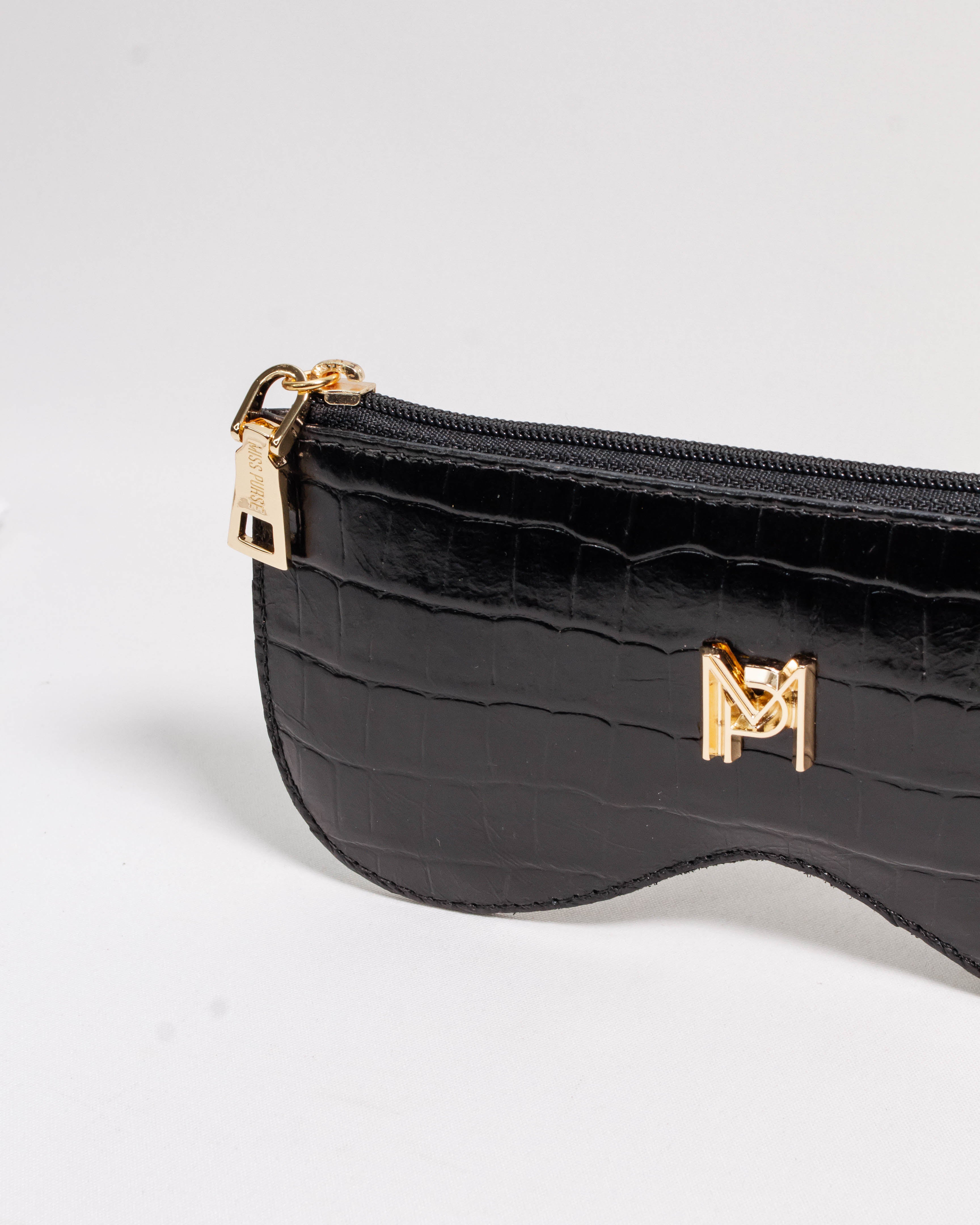 PORTA ÓCULOS PRETO CROCO