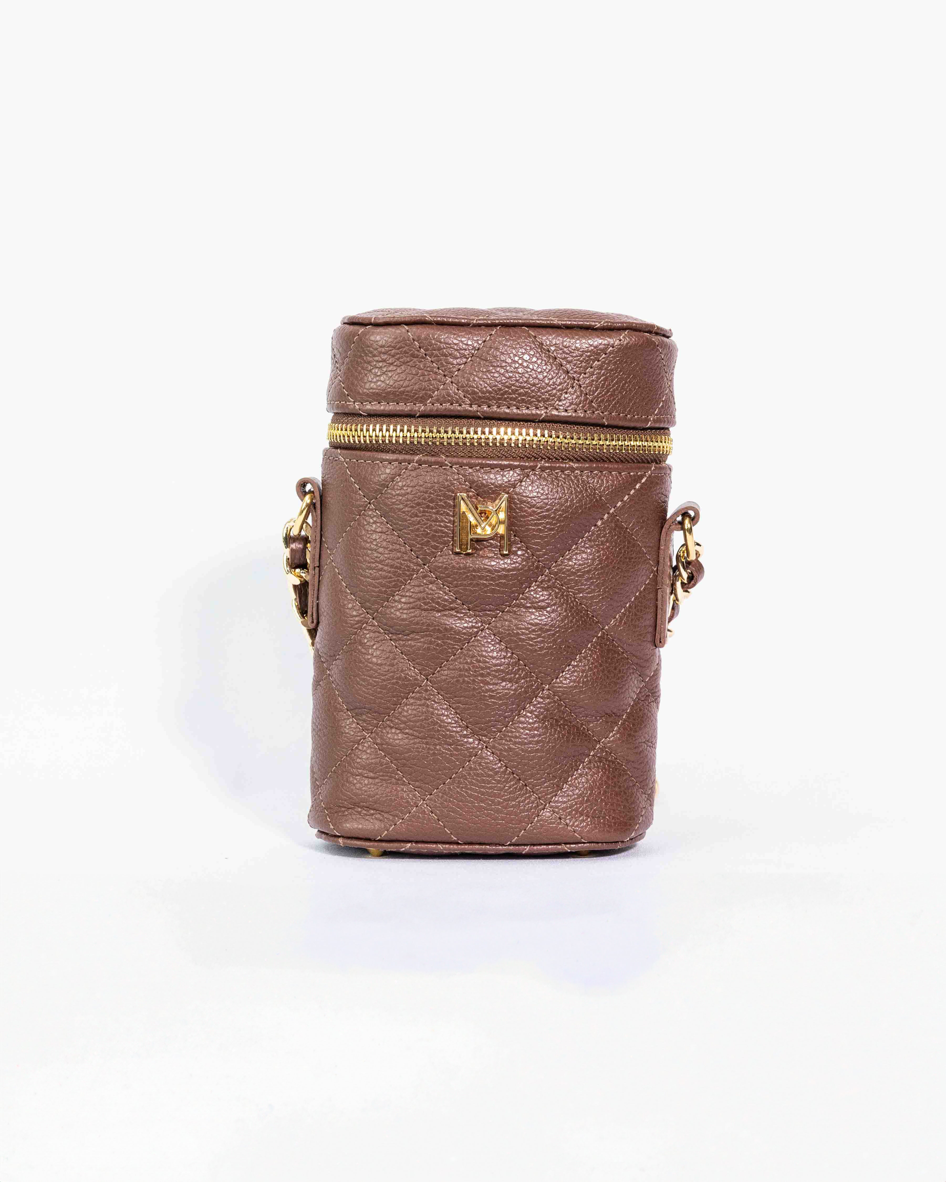 BOLSA HELENA PORTA CELULAR MARROM / COLLAB ANINHA GOMES