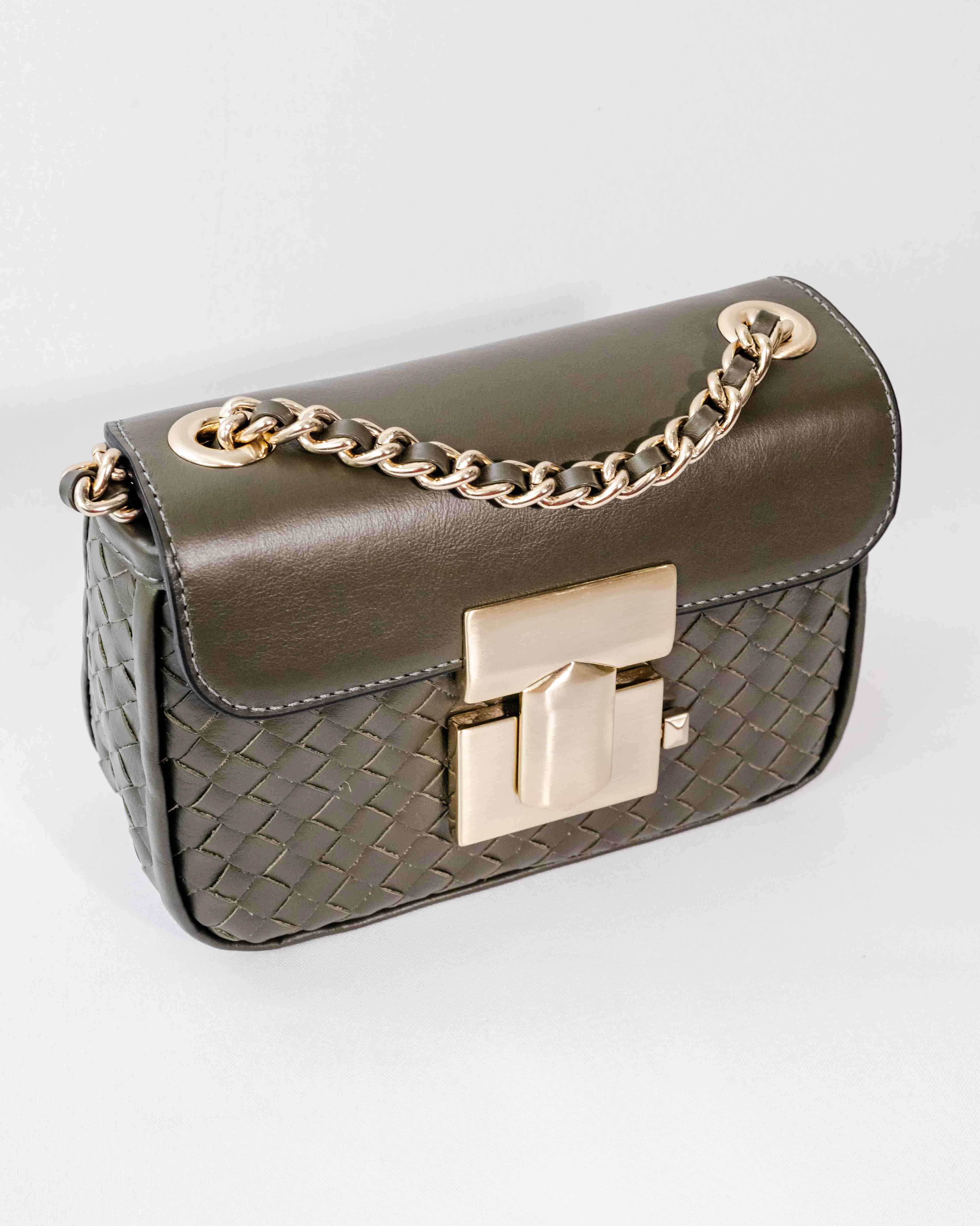 BOLSA PARIS TRESSÊ VERDE OLIVA