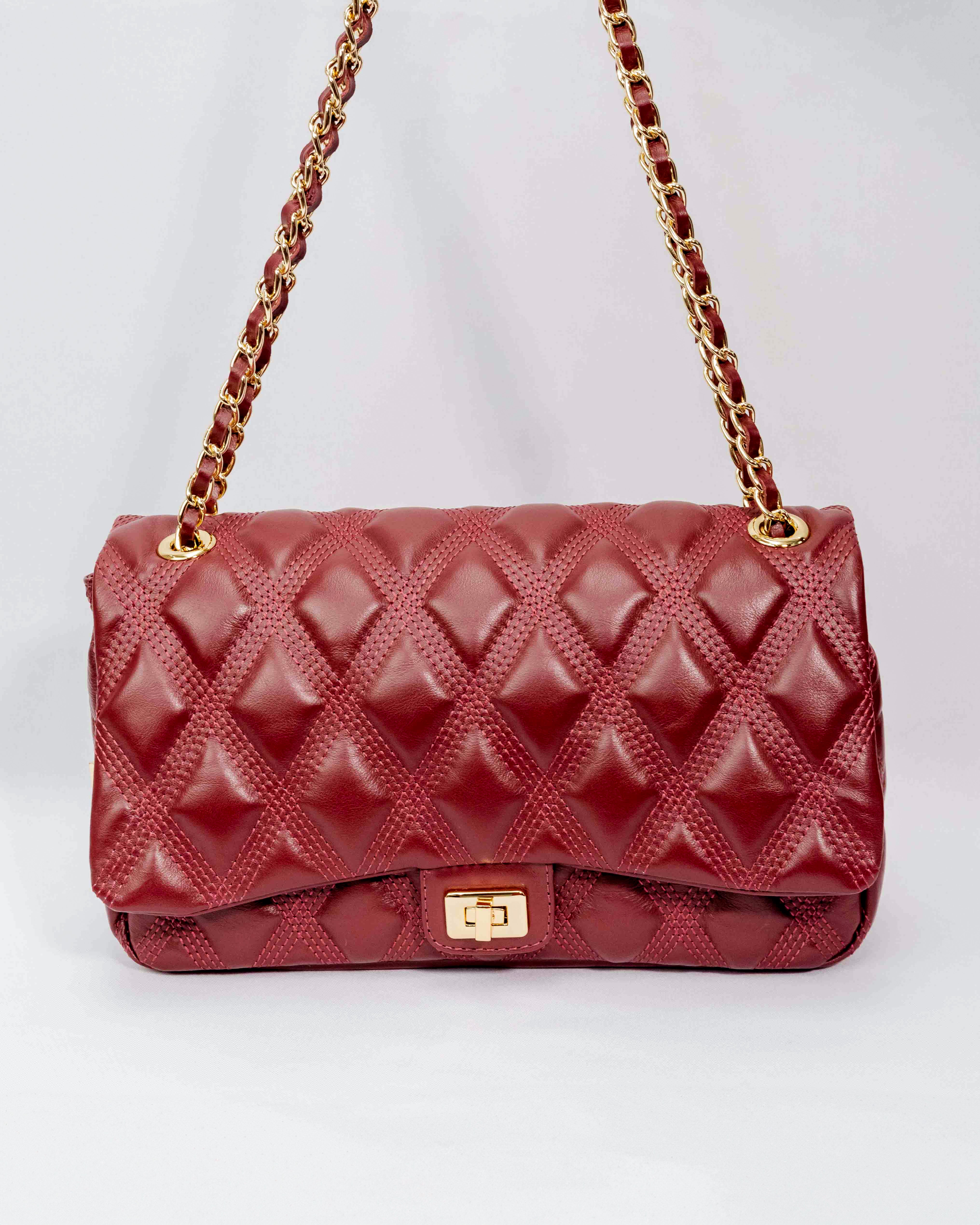 BOLSA BEATRICE MATELASSÊ MARSALA