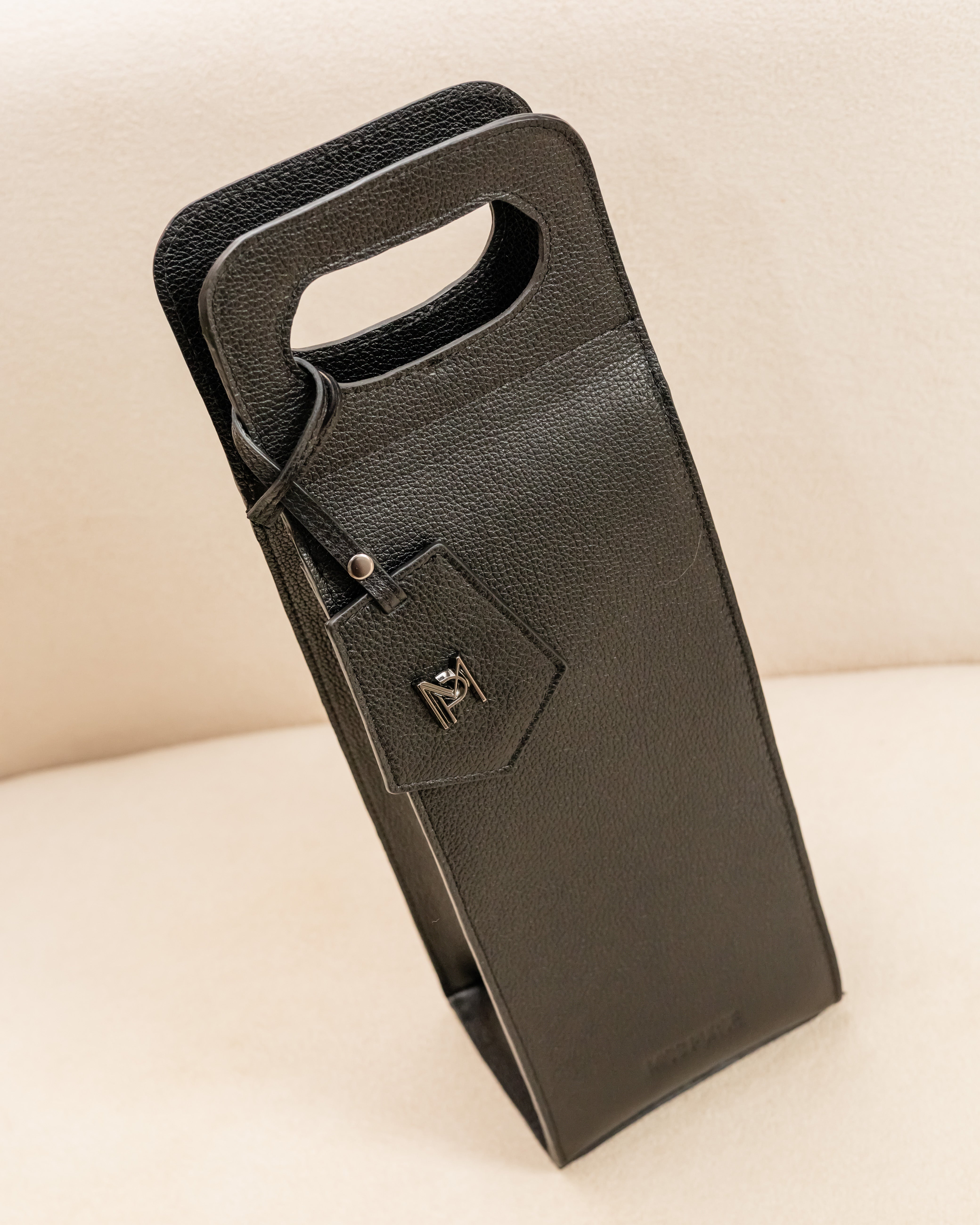 Porta Vinho de Couro Legítimo Miss Purse