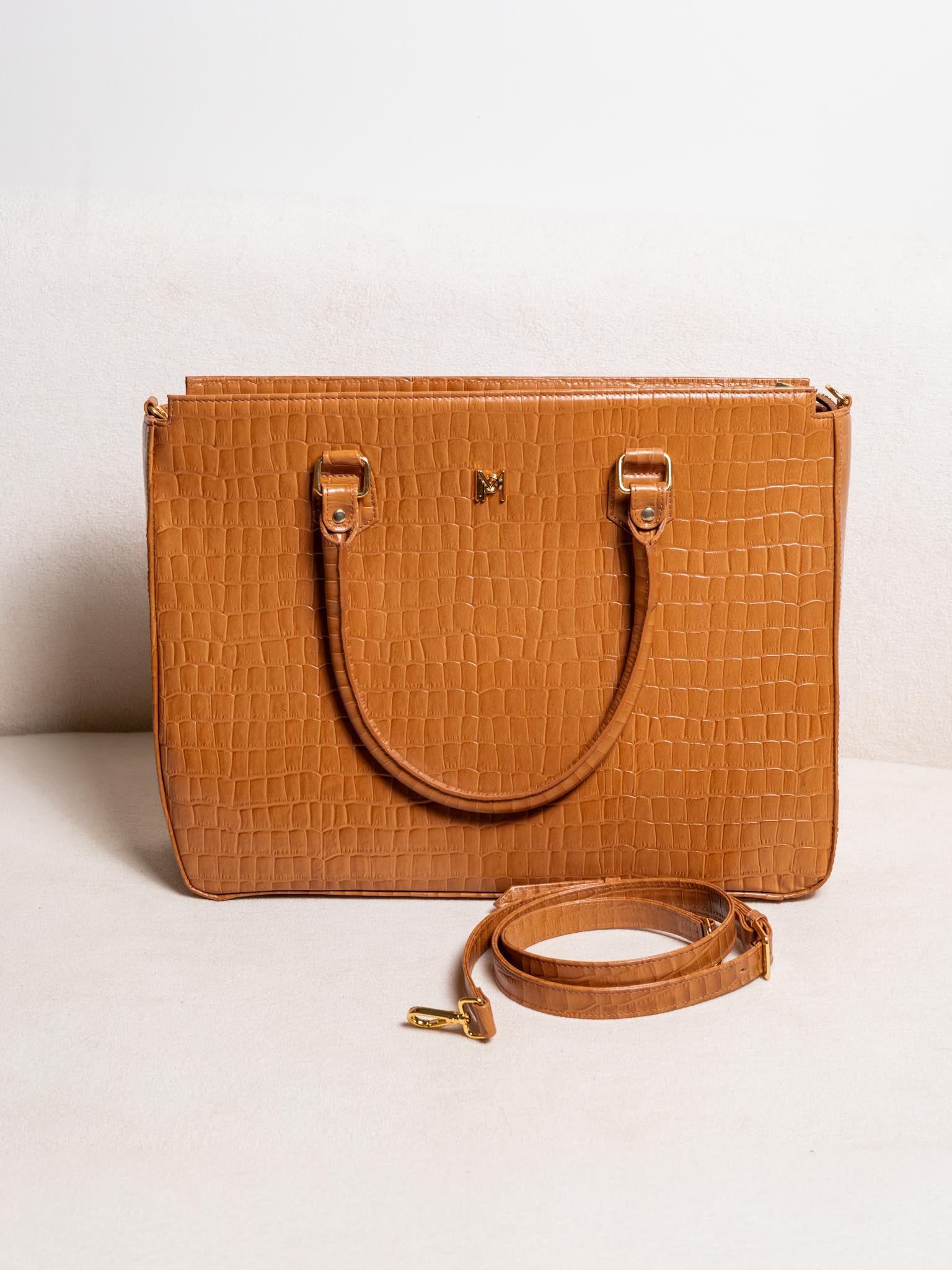 BOLSA PASTA PARA NOTEBOOK DE COURO LEGÍTIMO WORK - CARAMELO