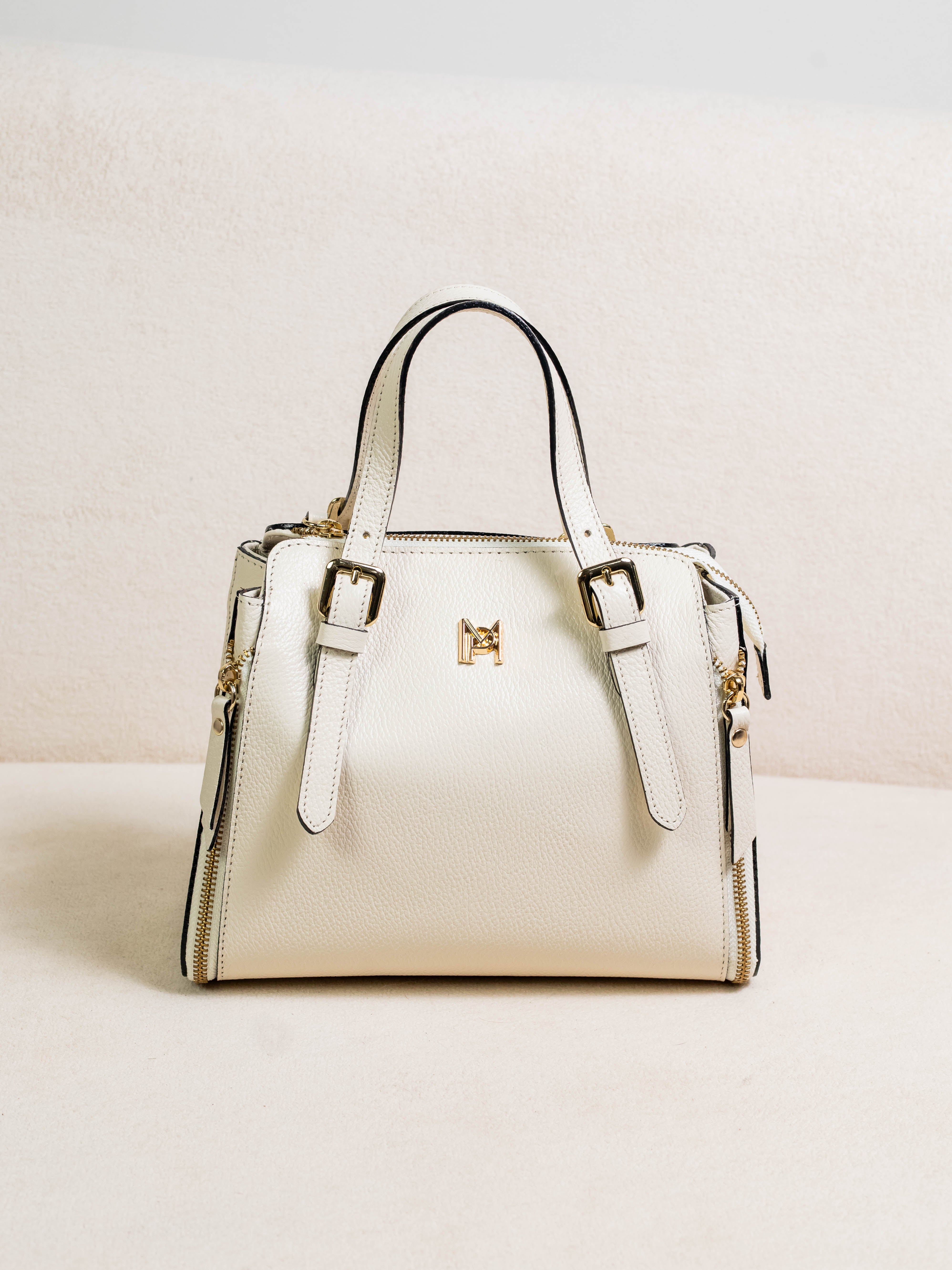 BOLSA TOTE BAÚ ESTRUTURADA AURORA OFF WHITE