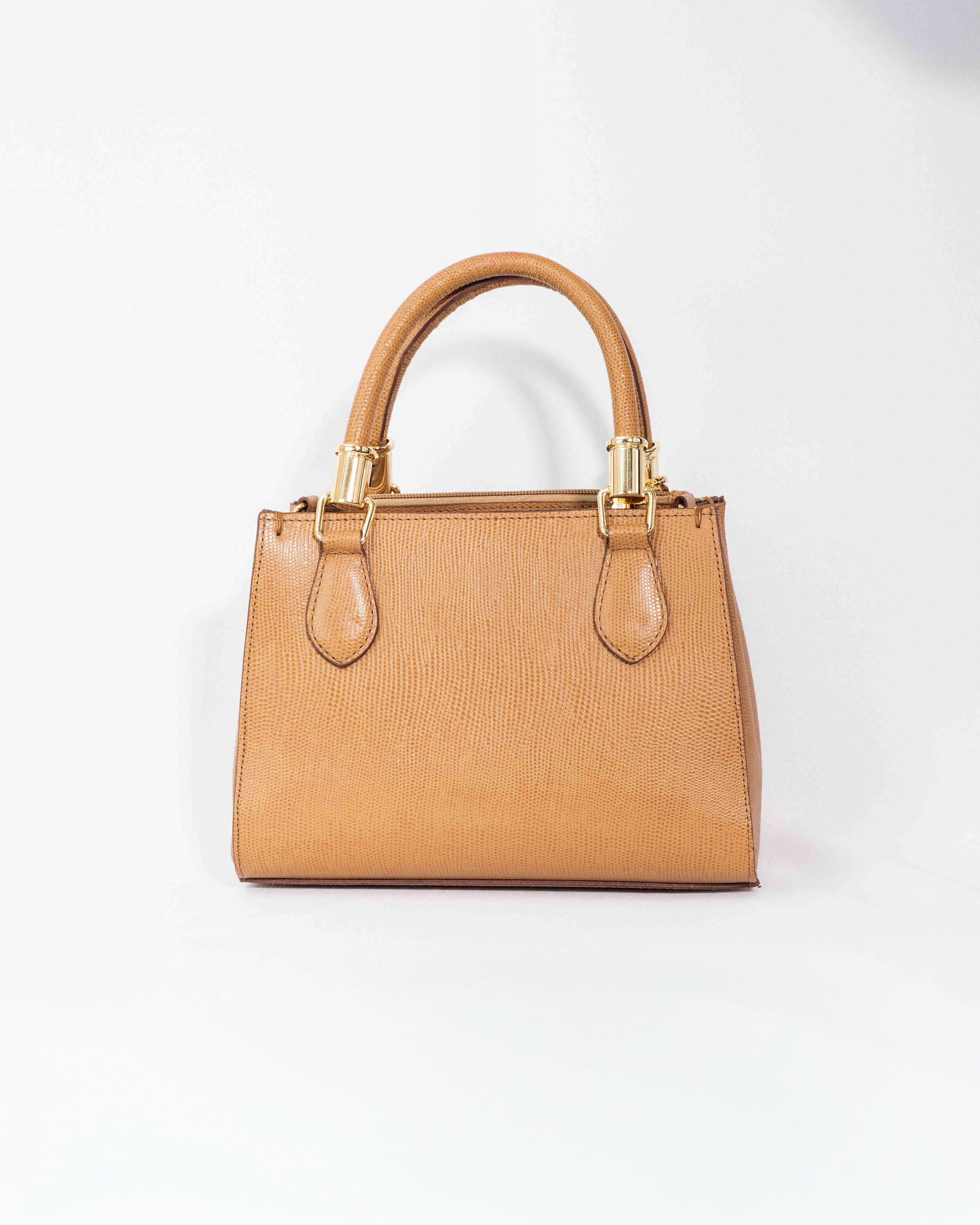 BOLSA VALENTINA CARAMELO (EDIÇÃO FIORE)