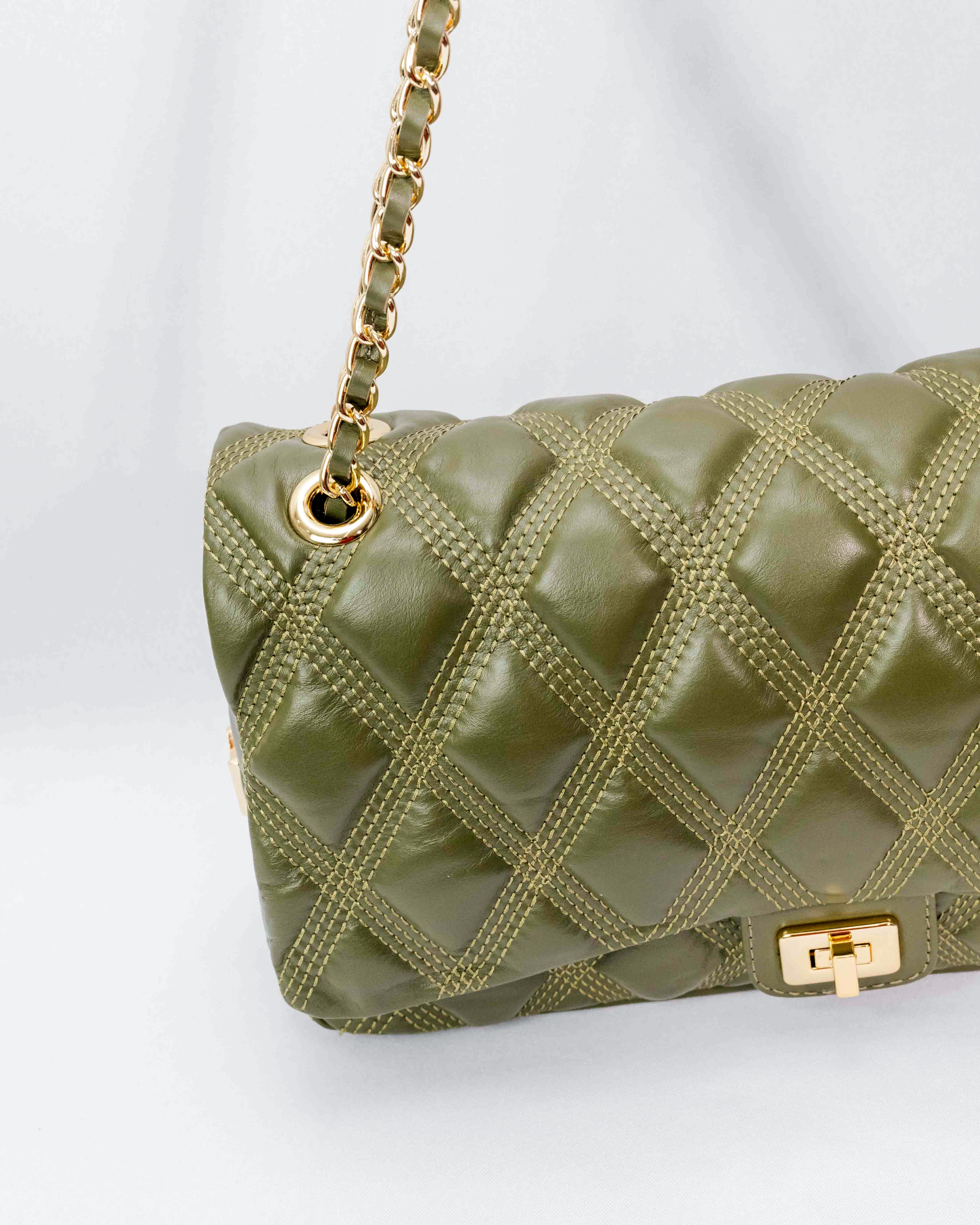 BOLSA BEATRICE MATELASSÊ VERDE OLIVA