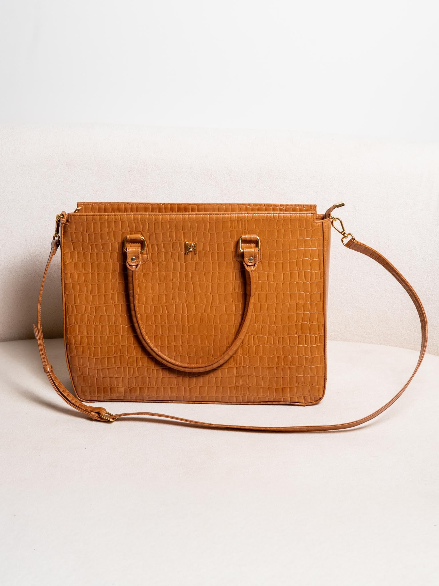 BOLSA PASTA PARA NOTEBOOK DE COURO LEGÍTIMO WORK - CARAMELO