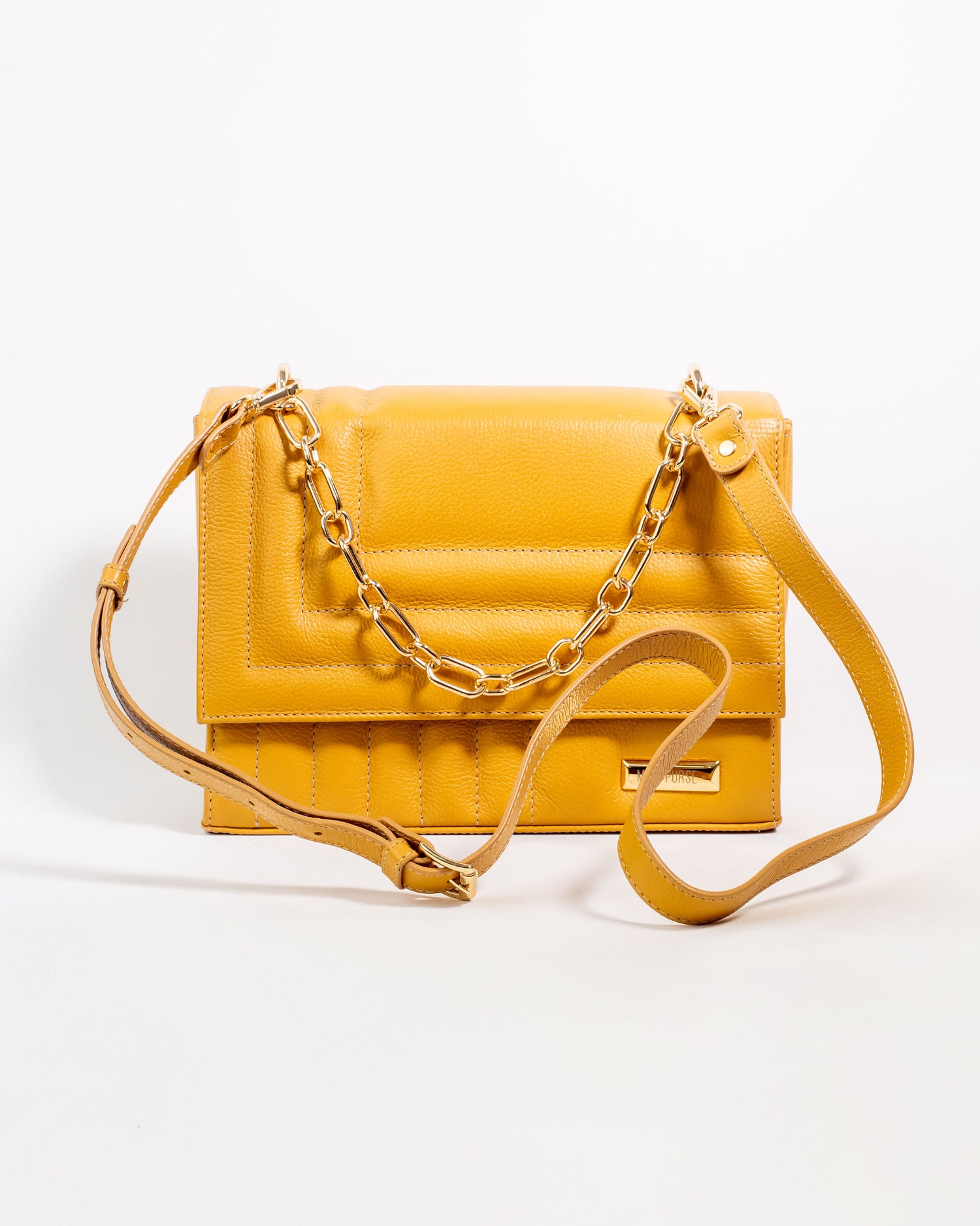 BOLSA MATELASSÊ ATHENAS AÇAFRÃO