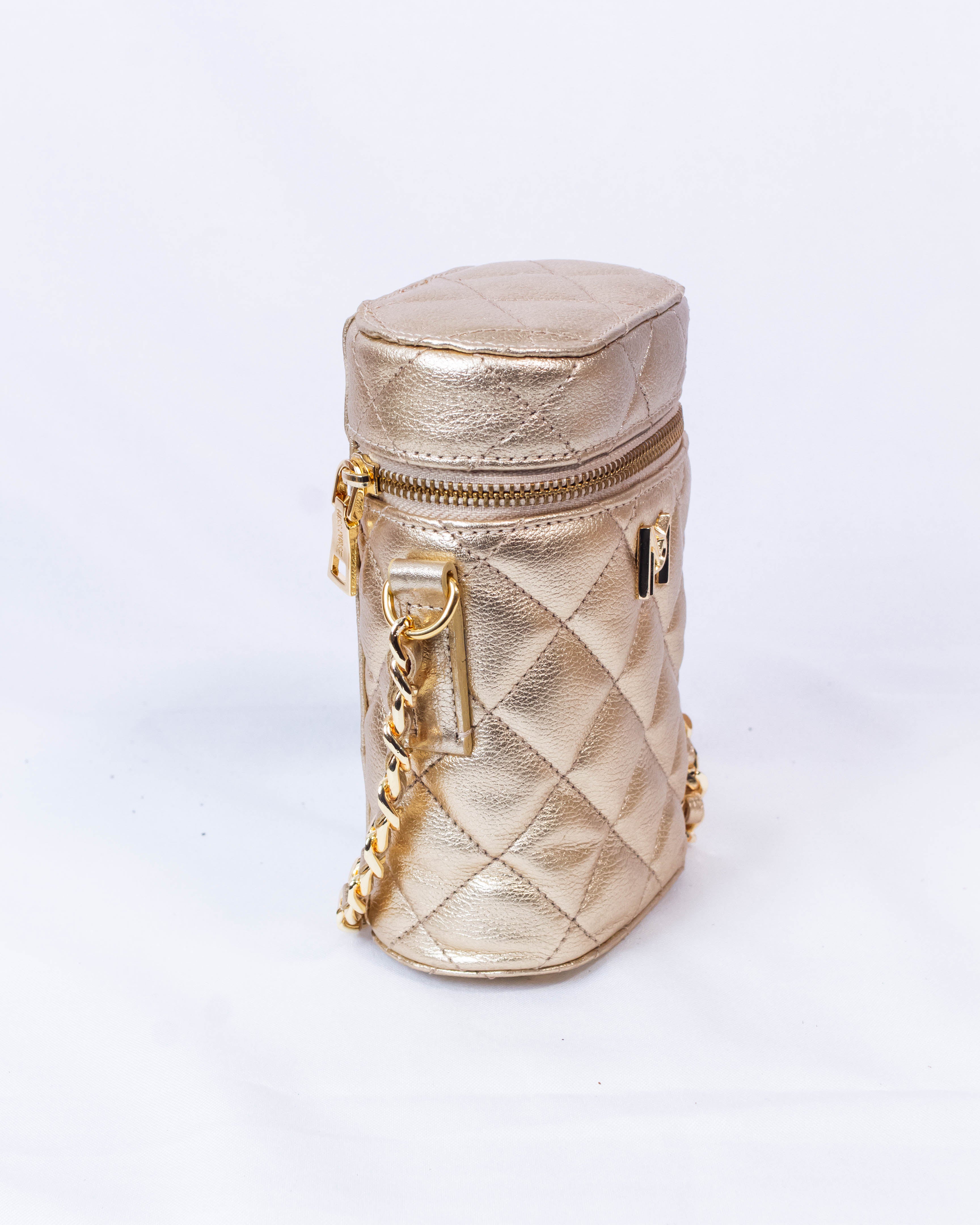 BOLSA HELENA PORTA CELULAR DOURADO / COLLAB ANINHA GOMES