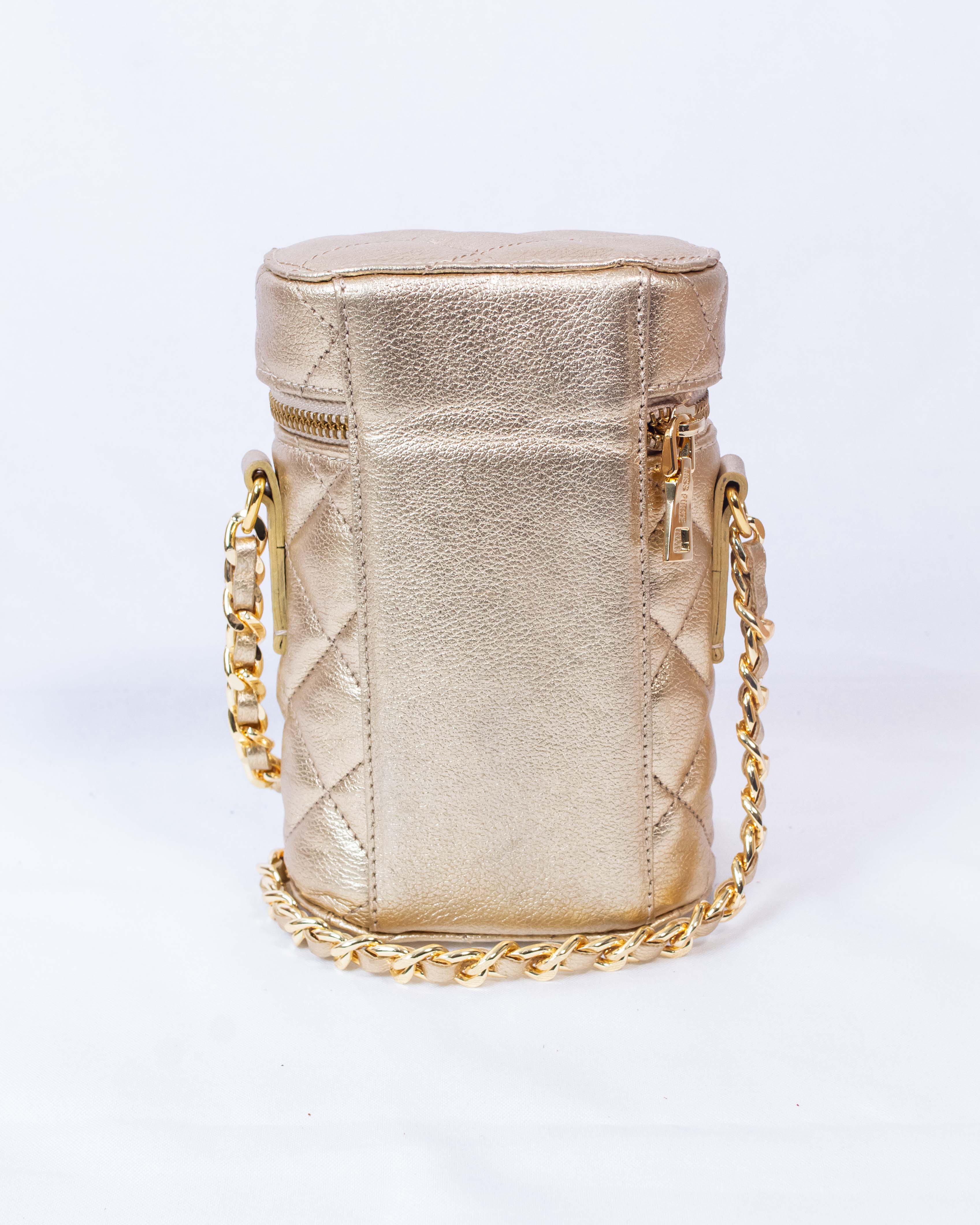 BOLSA HELENA PORTA CELULAR DOURADO / COLLAB ANINHA GOMES