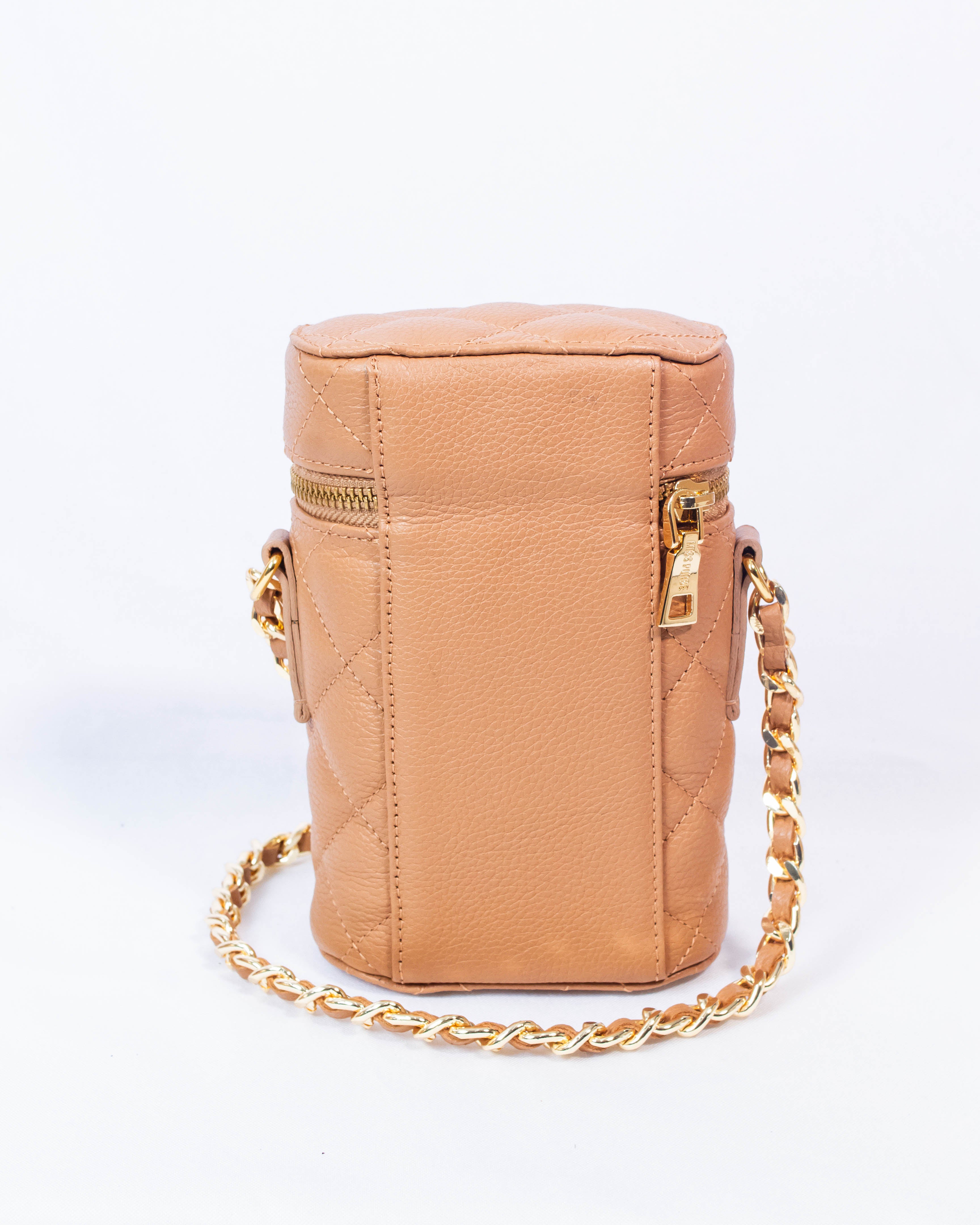 BOLSA HELENA PORTA CELULAR CARAMELO / COLLAB ANINHA GOMES