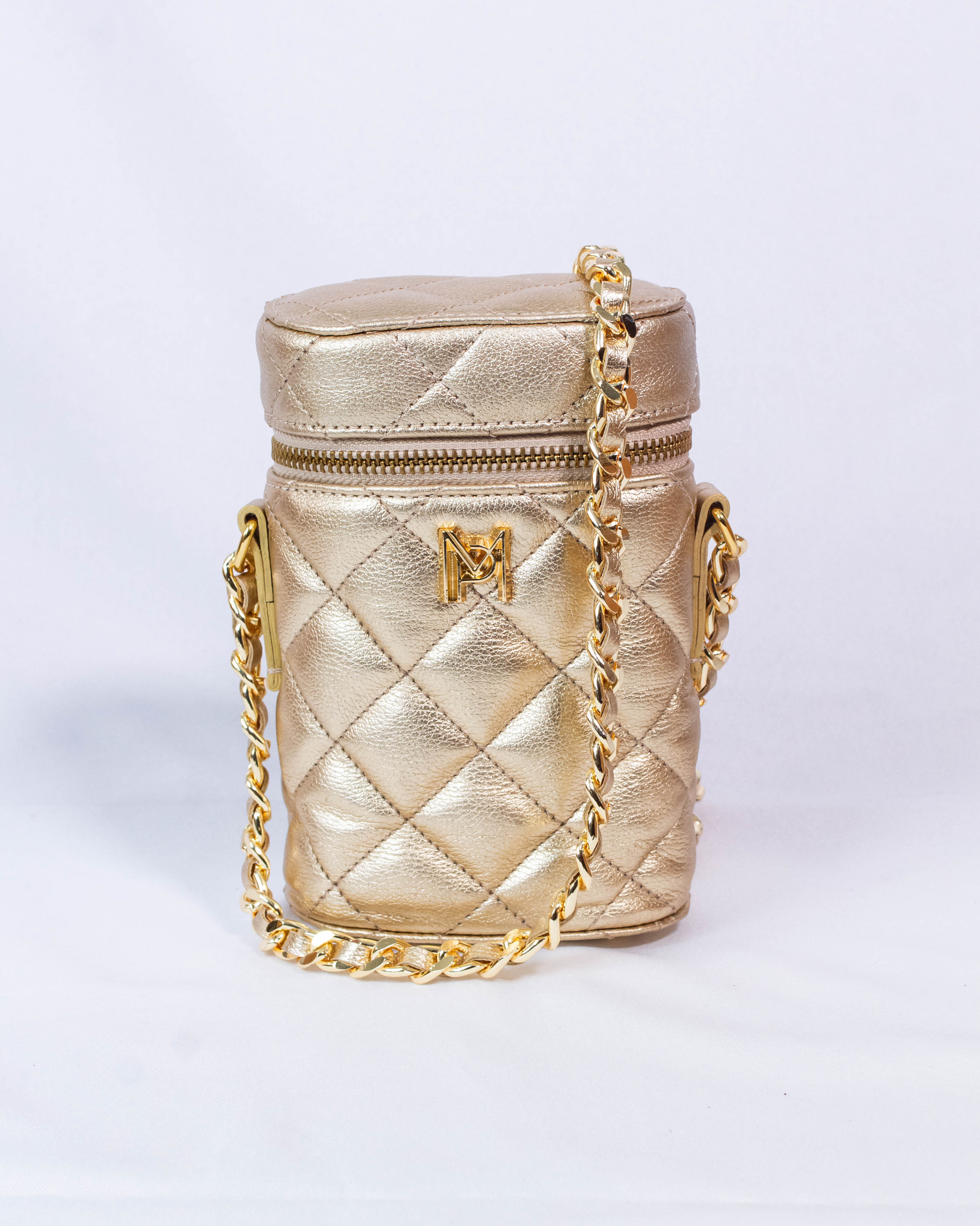 BOLSA HELENA PORTA CELULAR DOURADO / COLLAB ANINHA GOMES