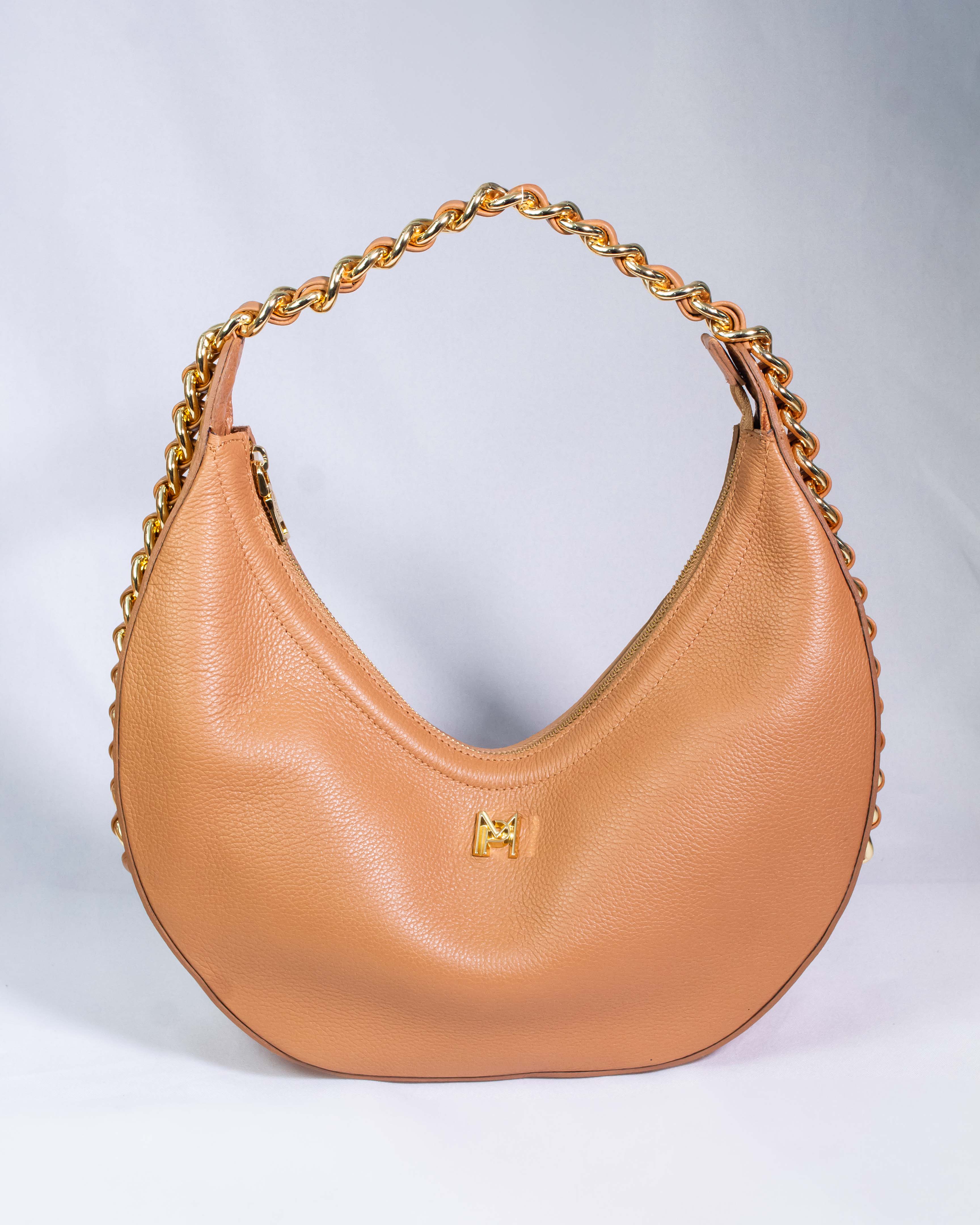 BOLSA ANA MEIA LUA CARAMELO / COLLAB ANINHA GOMES