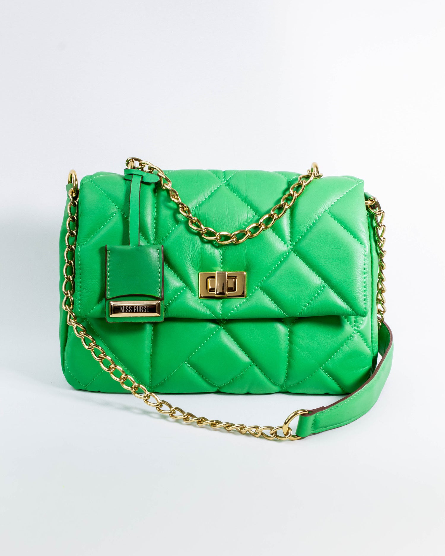 BOLSA PUFFY MATELASSÊ MARI VERDE