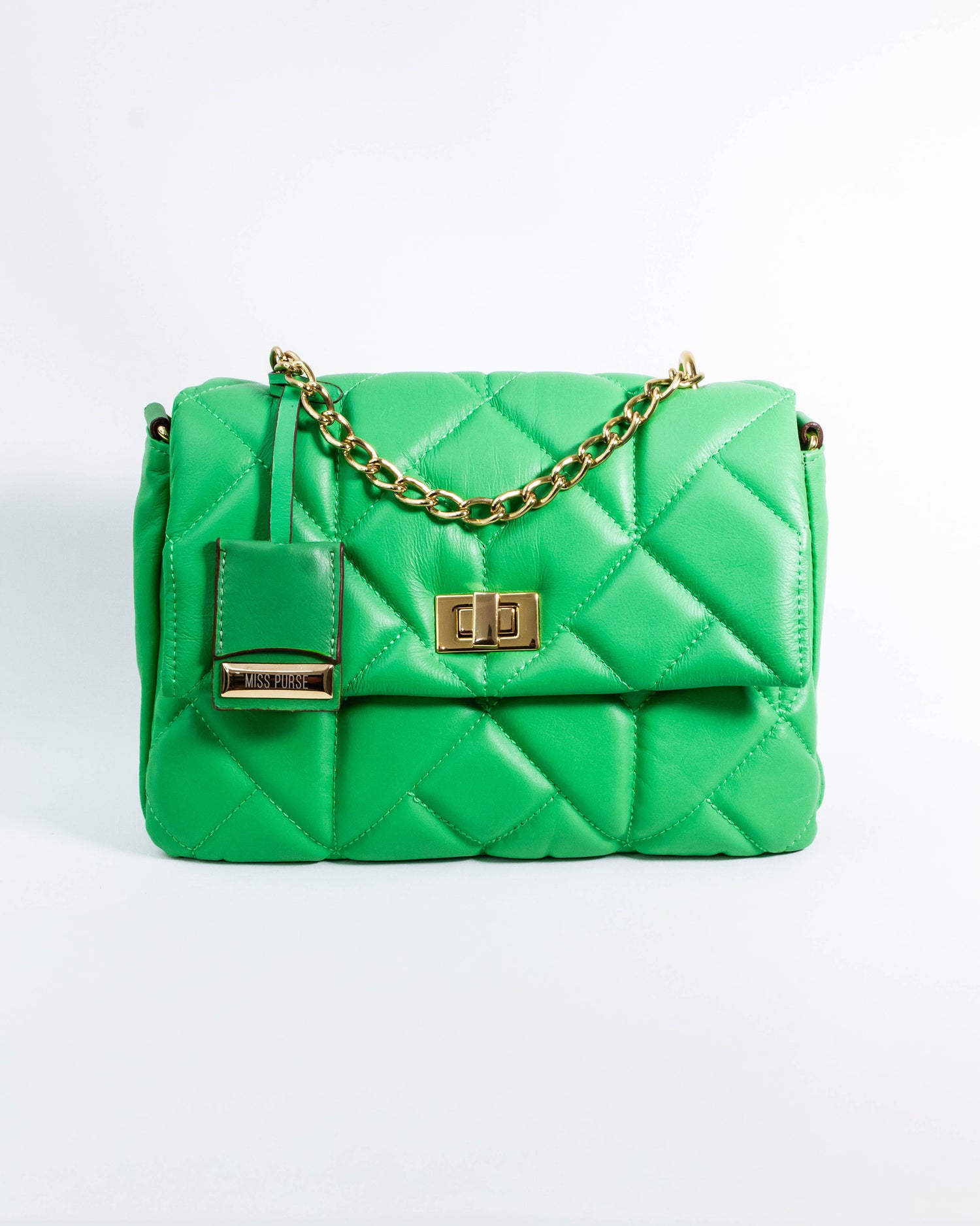 BOLSA PUFFY MATELASSÊ MARI VERDE