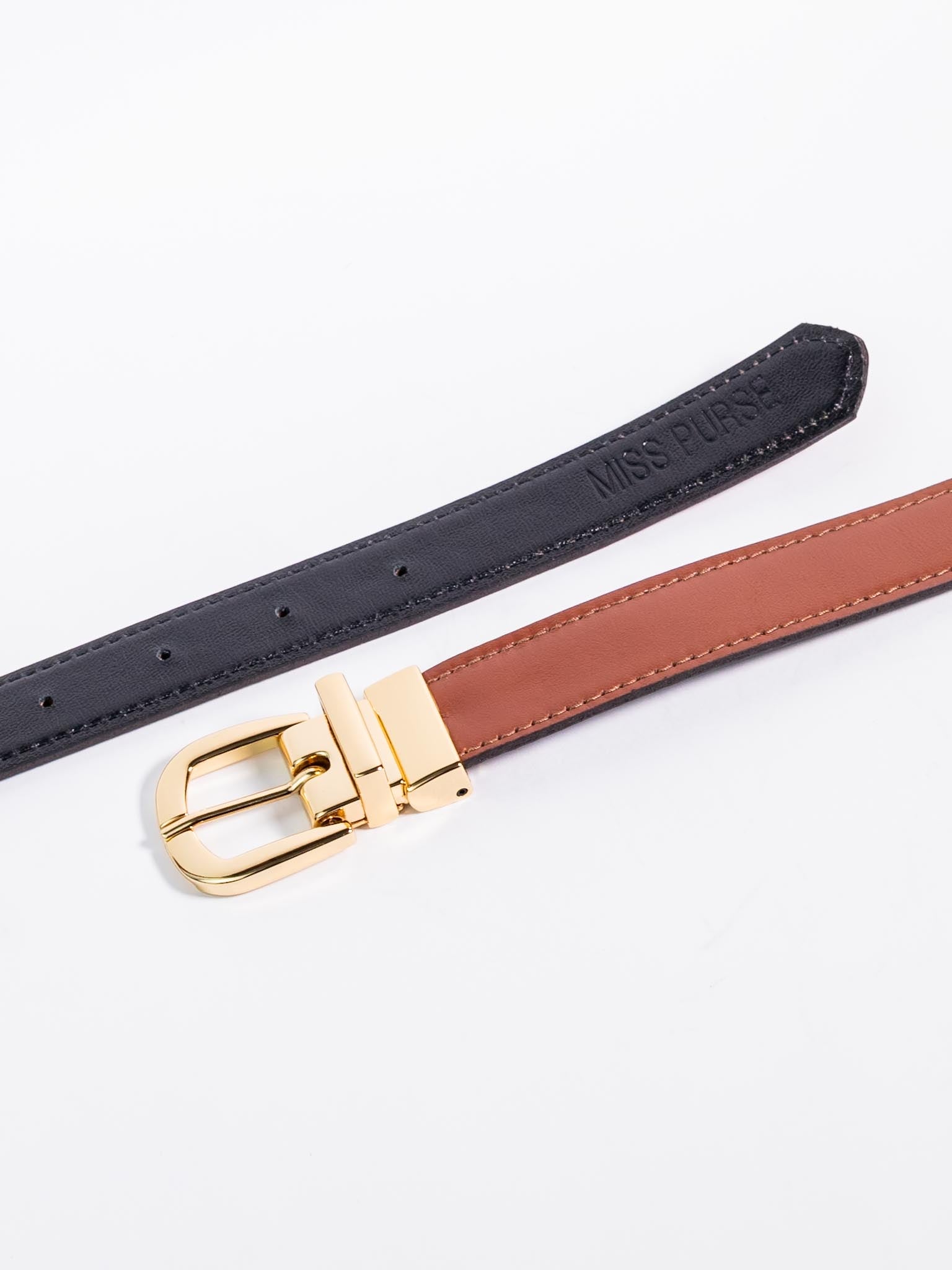 CINTO DUPLO DE COURO LEGÍTIMO LISO