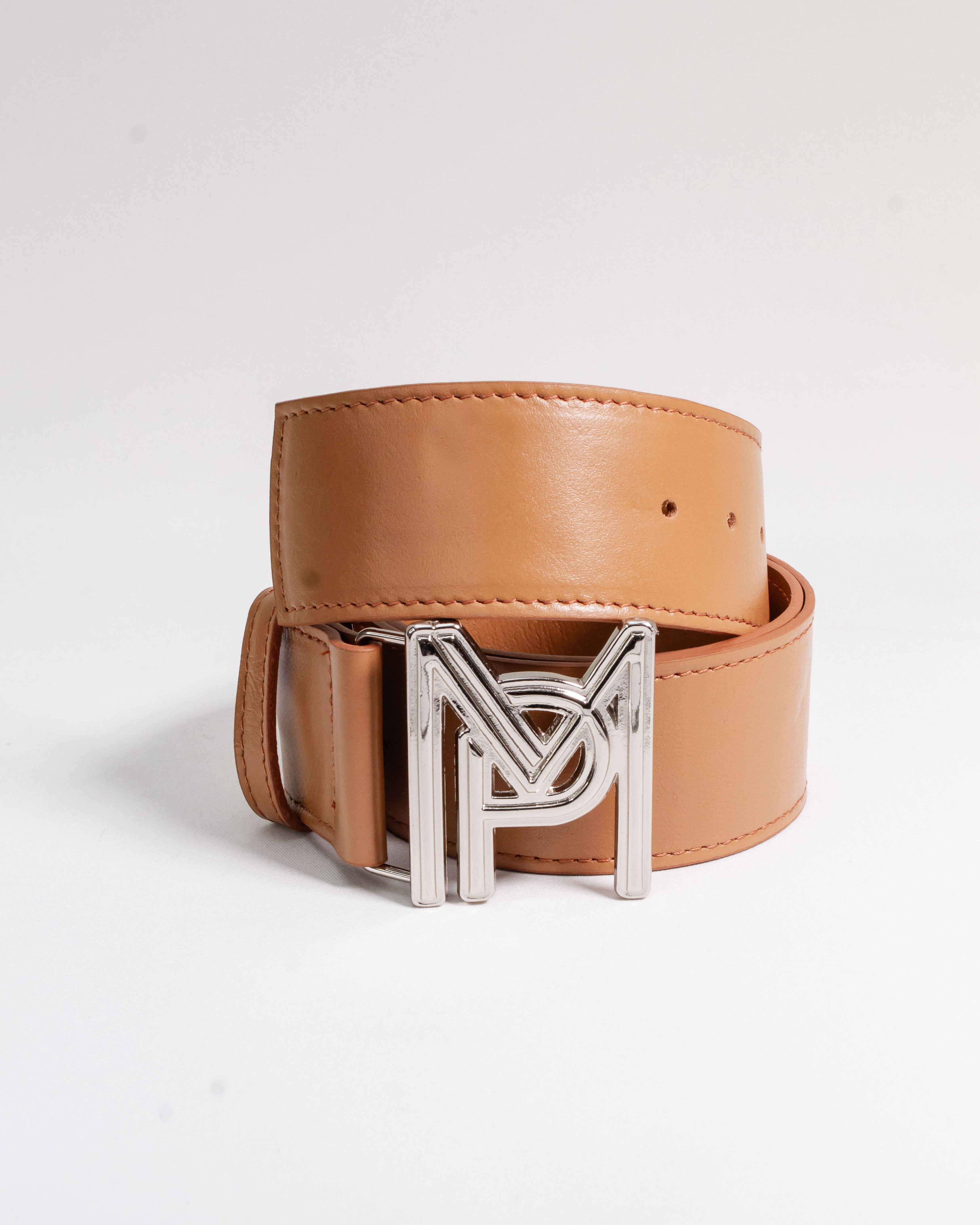 CINTO COURO LEGÍTIMO CARAMELO LISO - FERRAGEM NÍQUEL