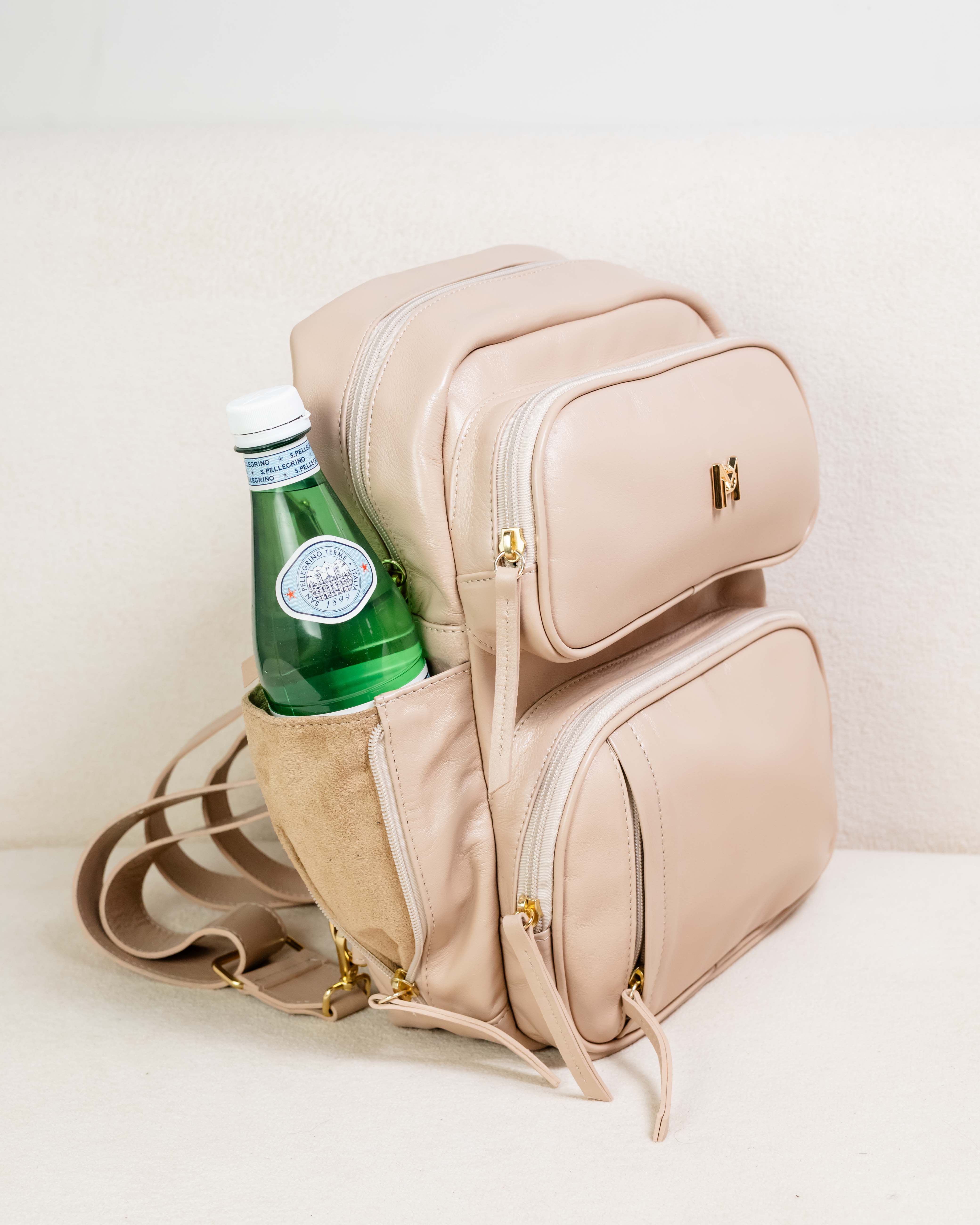 Mochila Alice de Couro Legítimo - Nude