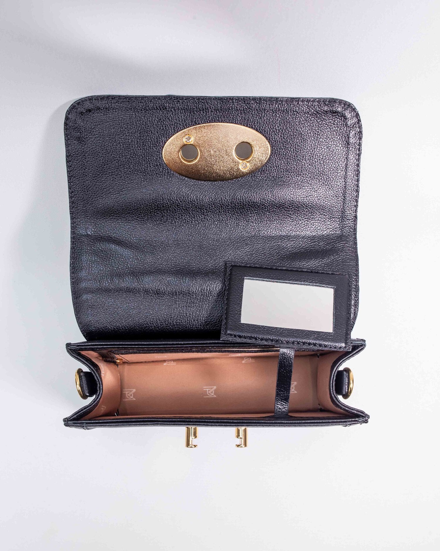 BOLSA MYKONOS PRETO GOLD