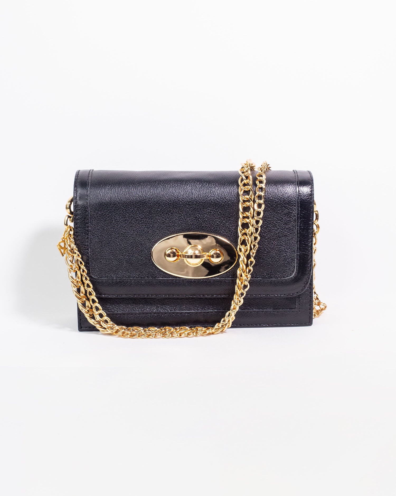 BOLSA MYKONOS PRETO GOLD