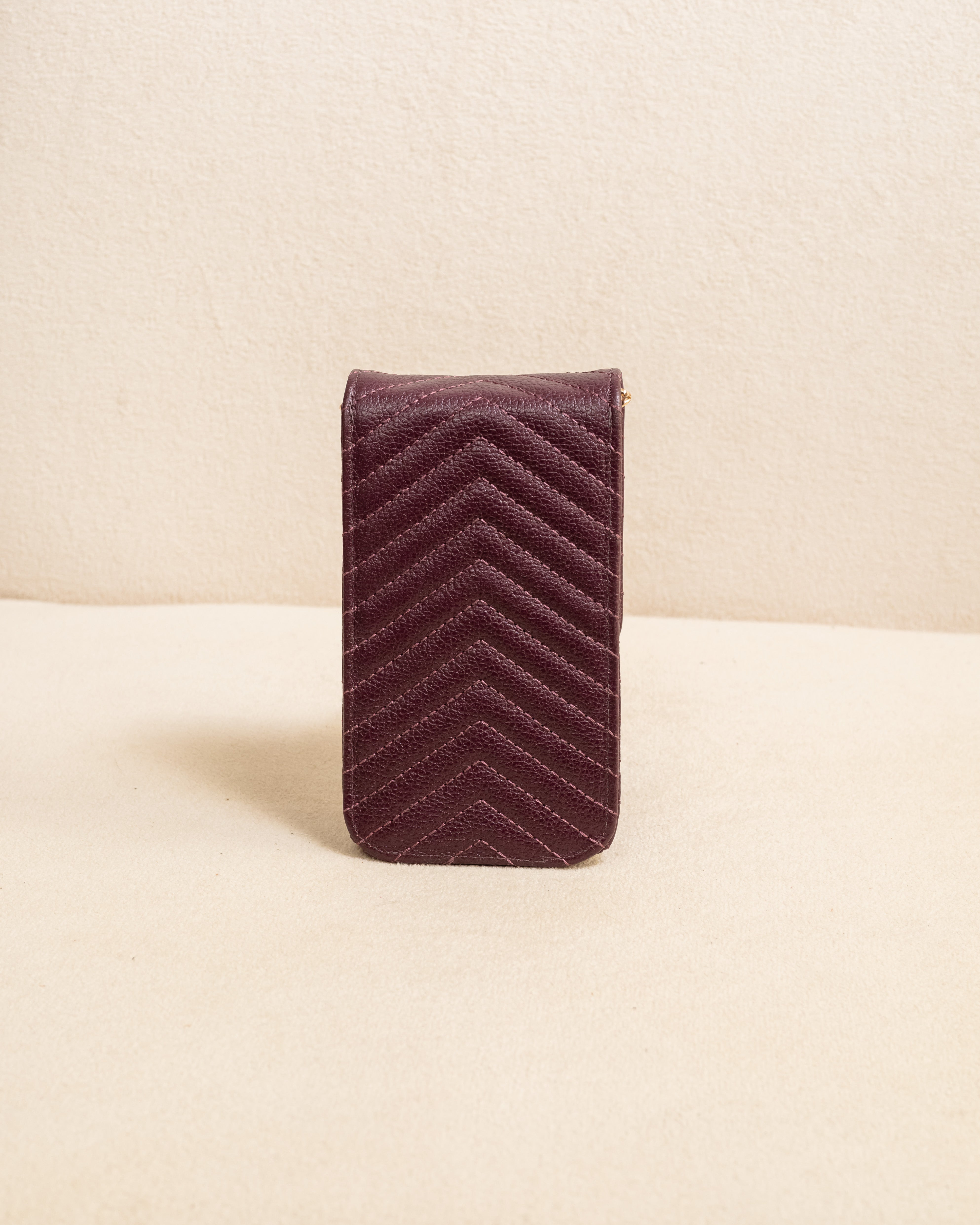 PORTA CELULAR CAMI DE COURO LEGÍTIMO MARSALA