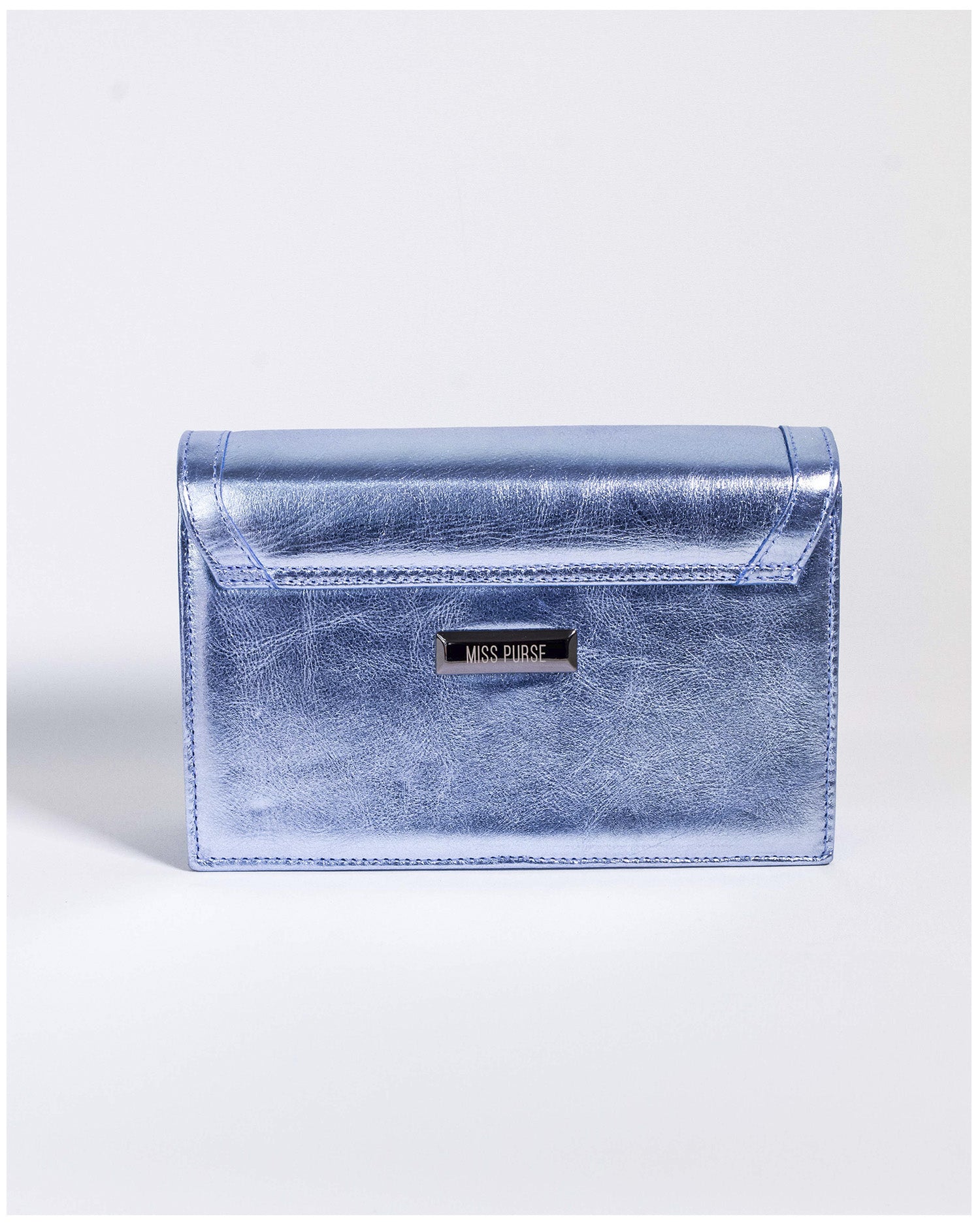 BOLSA MYKONOS AZUL METALIZADO ÔNIX
