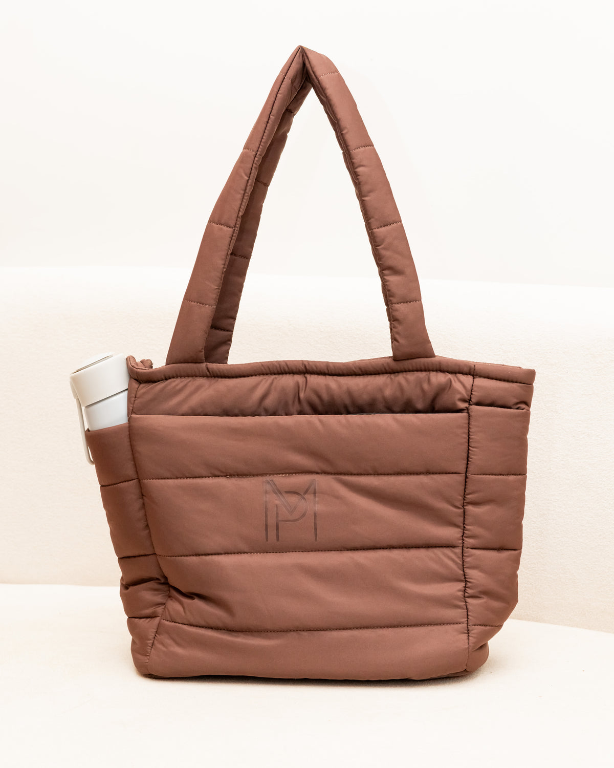 Bolsa Puffer Move de Nylon - Marrom