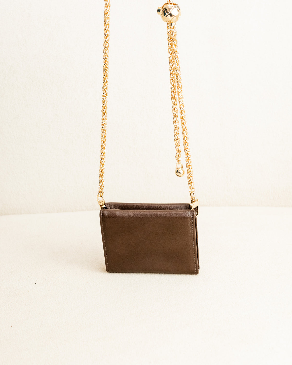 Micro Bag e Carteira de Couro Legítimo - Marrom - 4 em 1