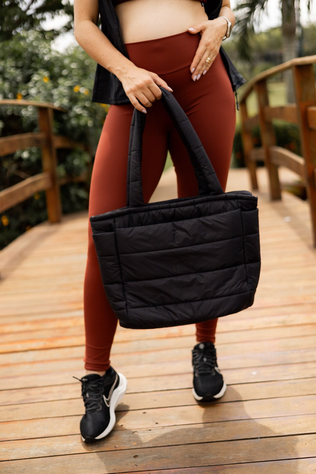 Bolsa Puffer Move de Nylon - Preta
