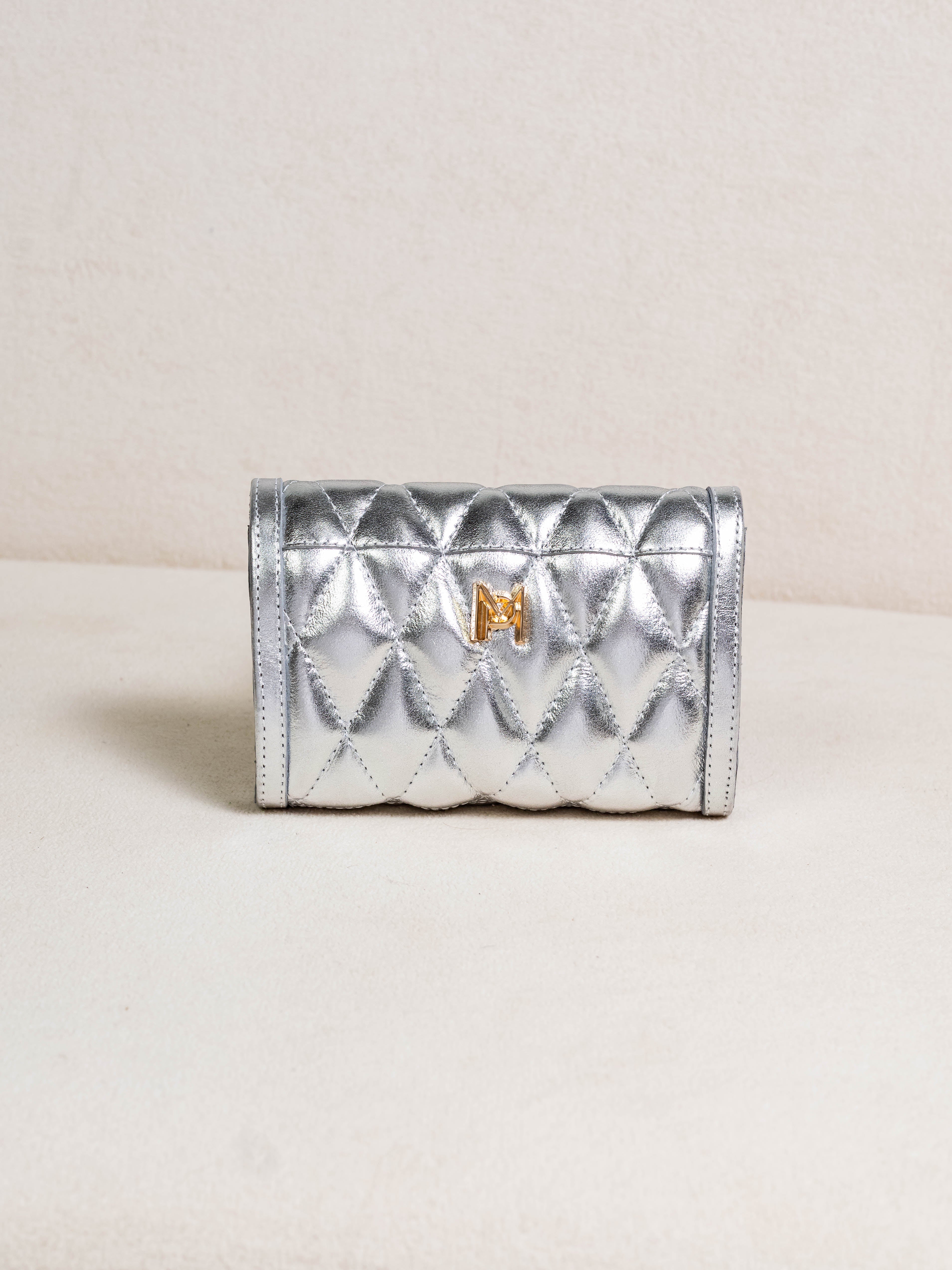 Bolsa Couro Legítimo Transversal e Clutch Shine