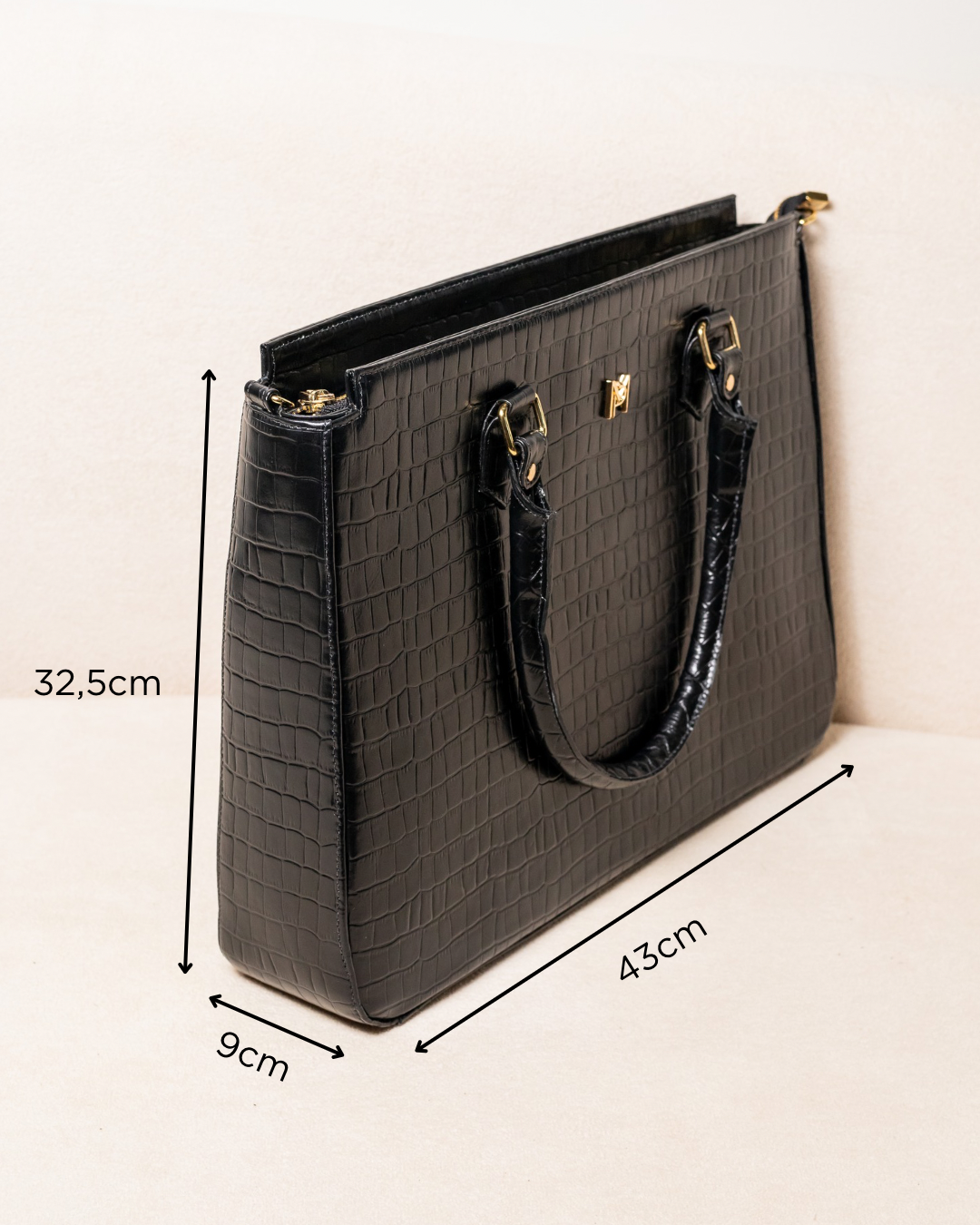 BOLSA PASTA PARA NOTEBOOK DE COURO LEGÍTIMO WORK - PRETA