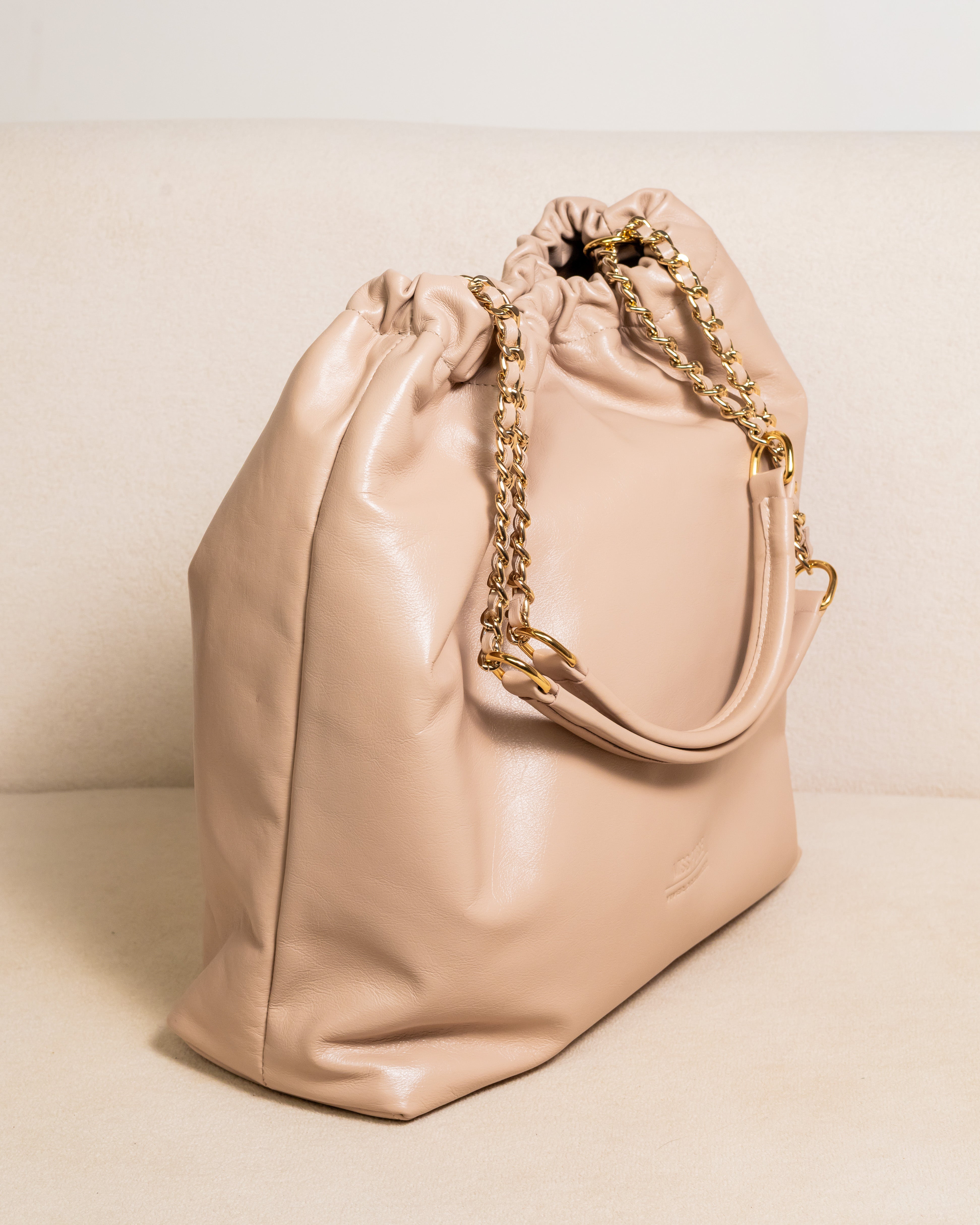 Bolsa Organizer em Couro Legítimo + Necessaire - Nude