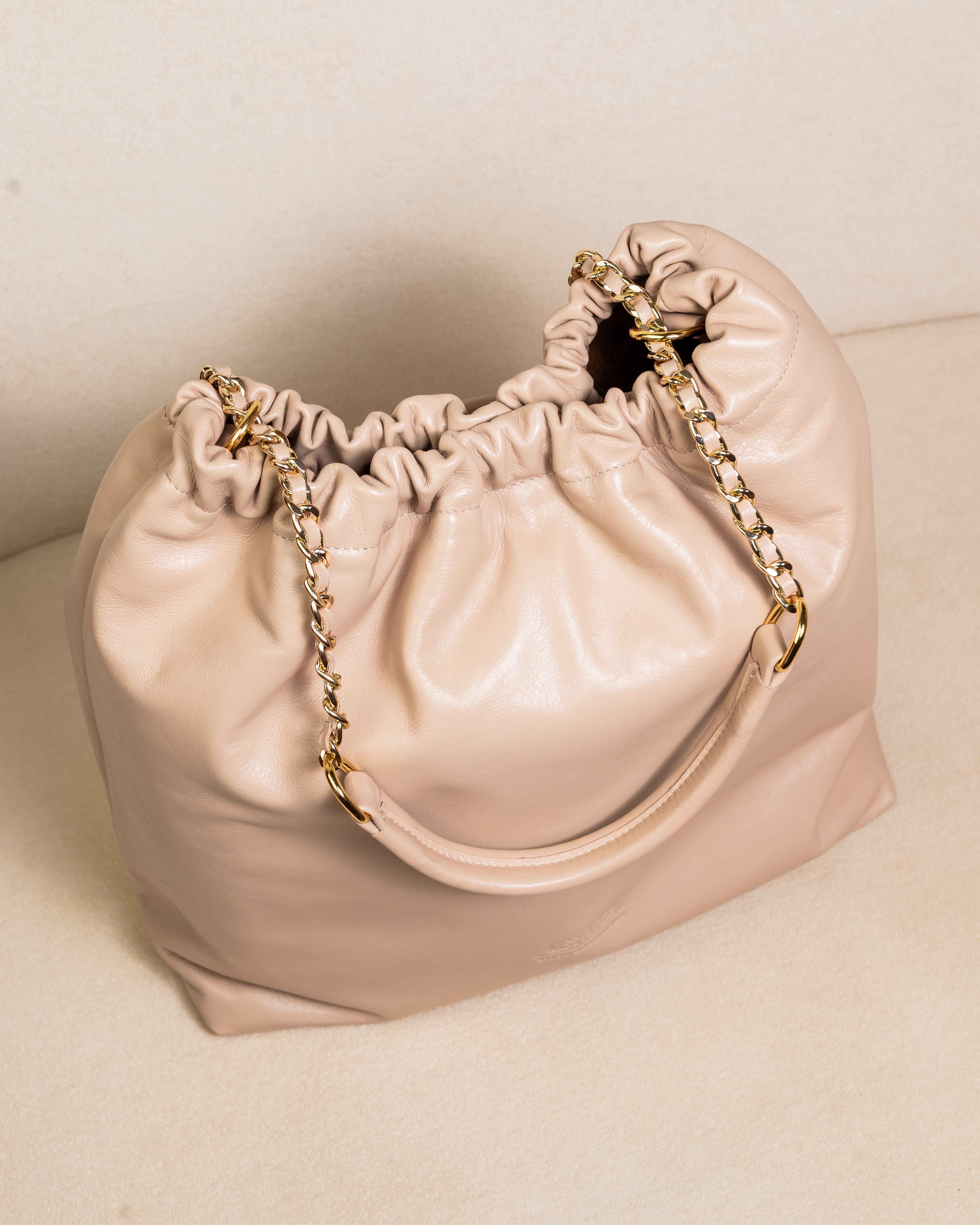 Bolsa Organizer em Couro Legítimo + Necessaire - Nude