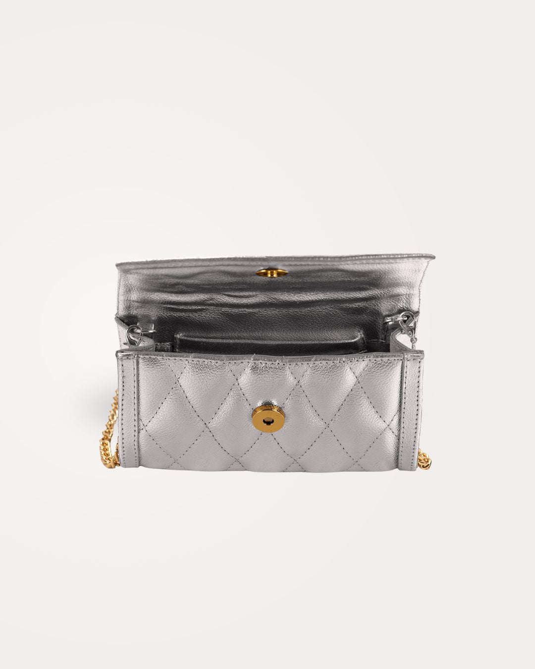 BOLSA COURO LEGÍTIMO TRANSVERSAL E CLUTCH SHINE