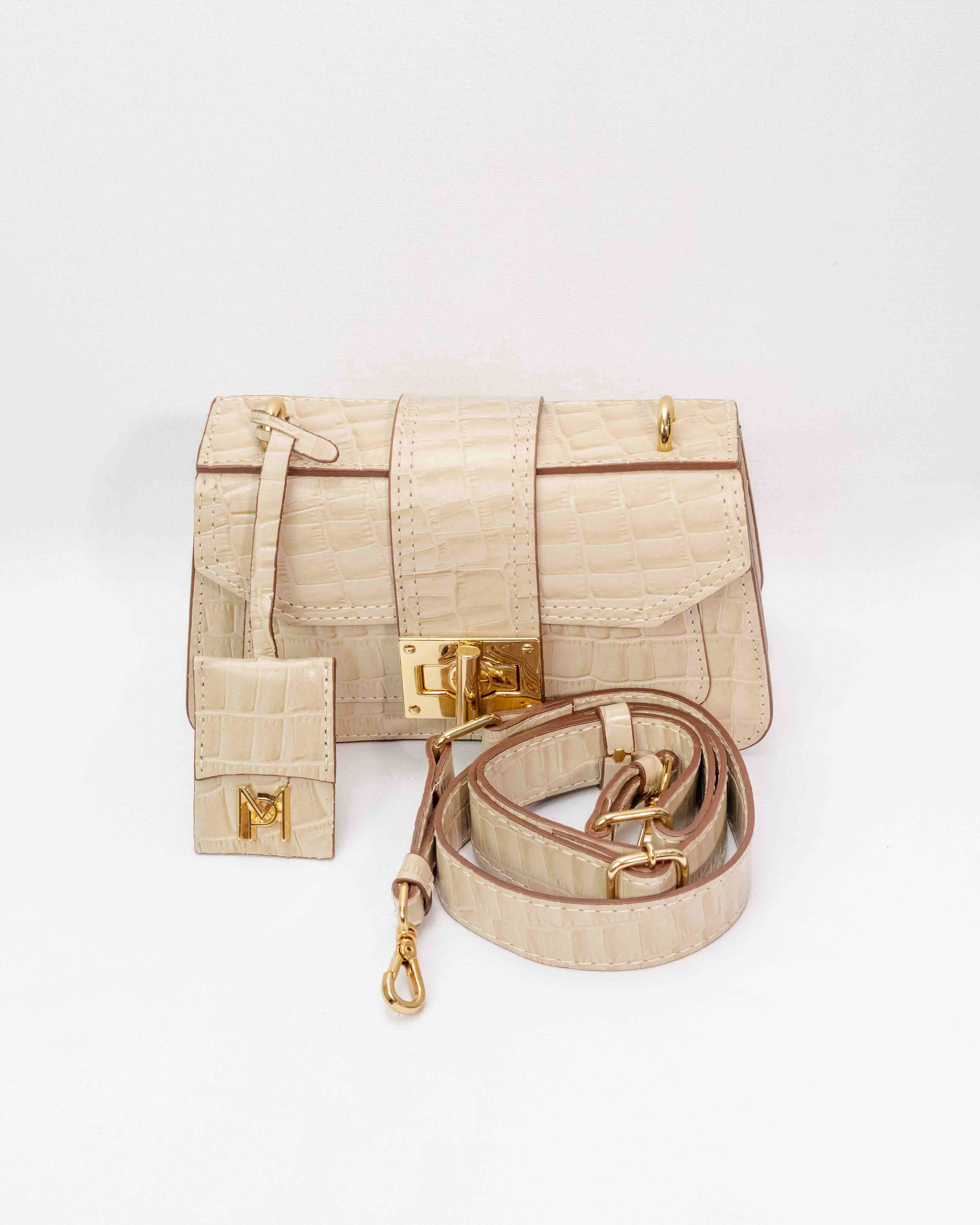 BOLSA MILÃO VANILLA CROCO