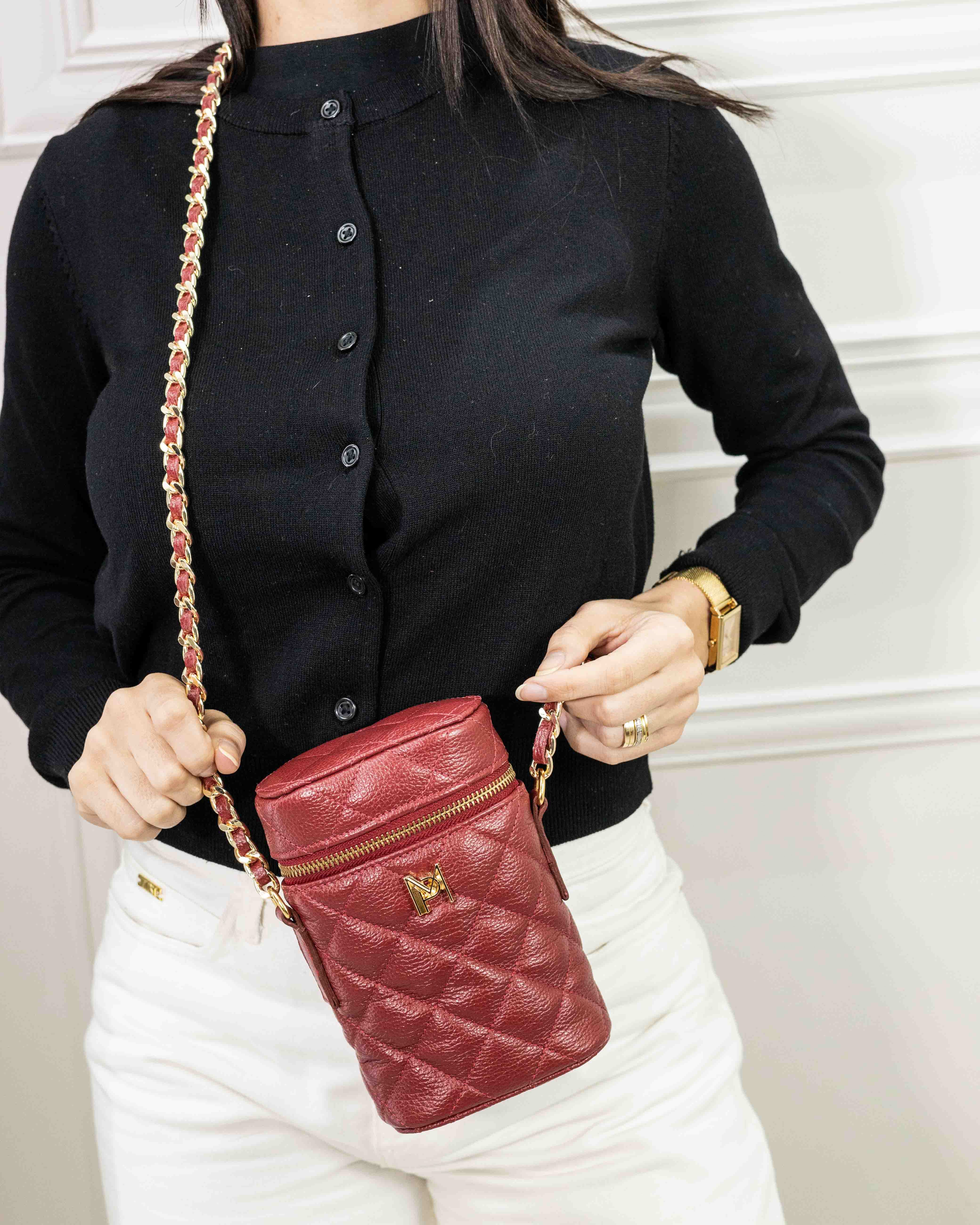 BOLSA HELENA PORTA CELULAR CHERRY / COLLAB ANINHA GOMES